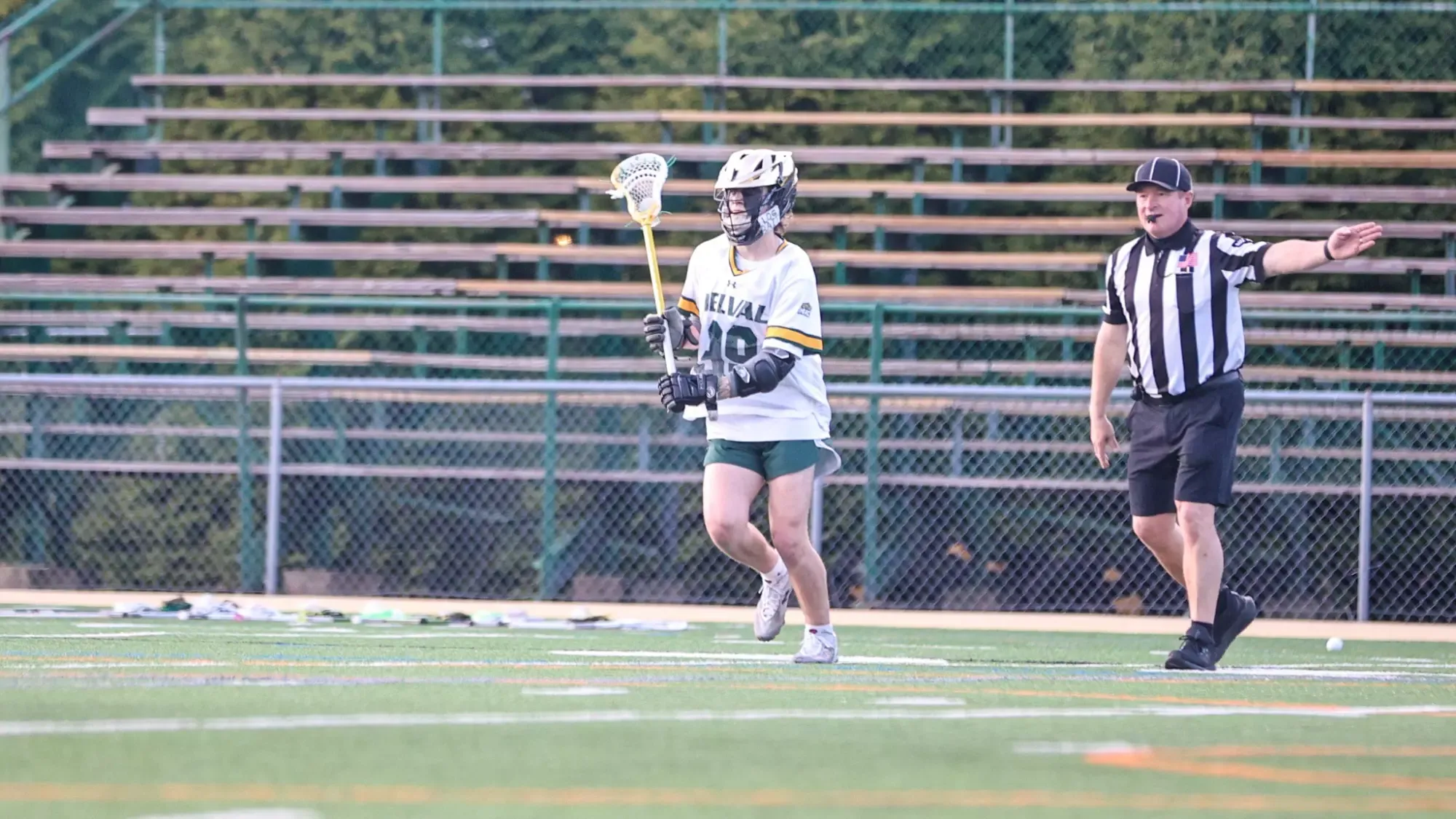 Luke Witko playing lacrosse against Arcadia