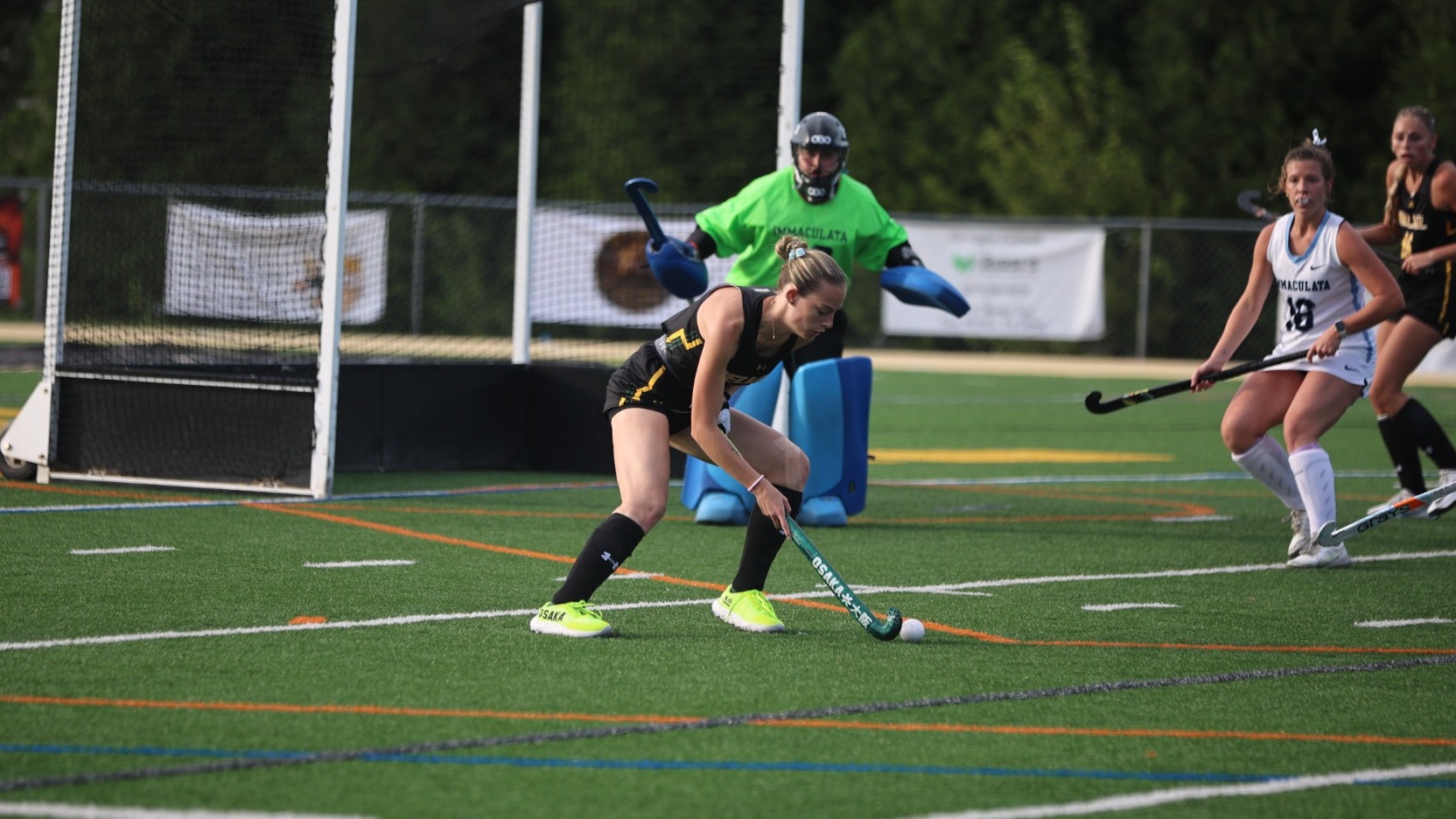 Maggie Fijal  playing field hockey vs. Immaculata