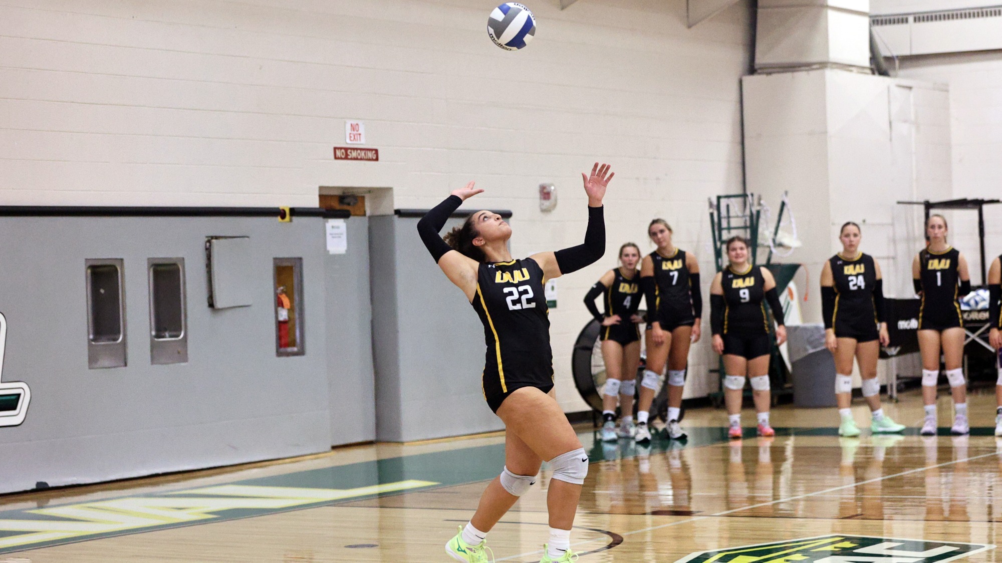 Camilla Garcia playing women's volleyball vs. Cedar Crest