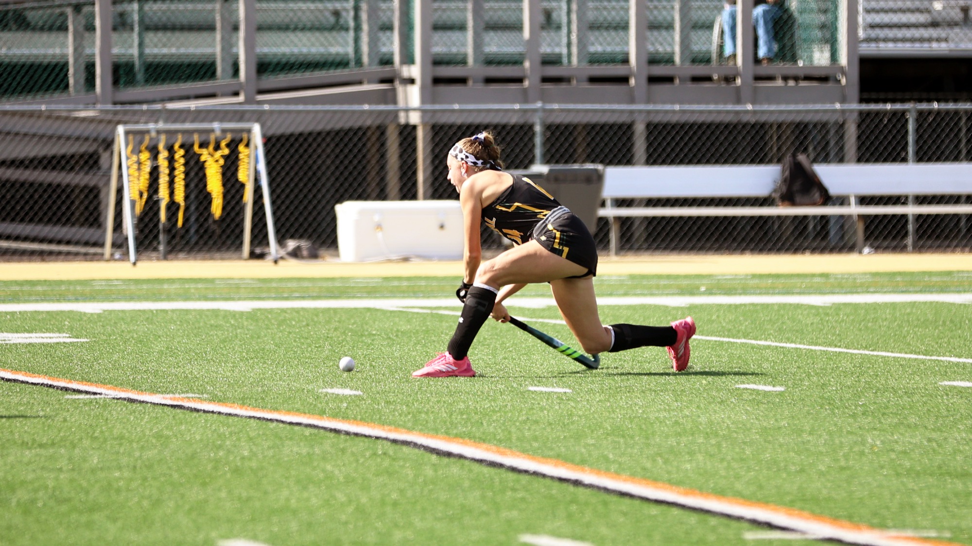 Caylen Taylor playing field hockey vs. Albright