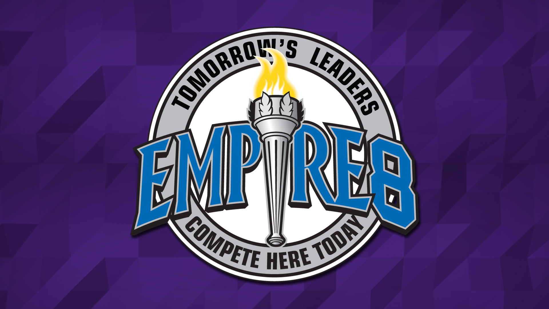 Empire 8 Leaders Compete Here w/ Purple Background