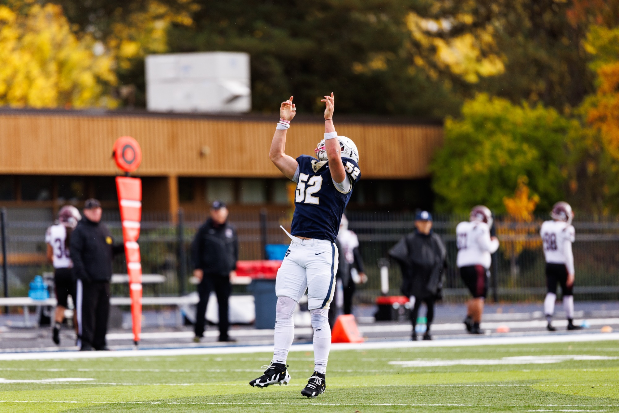 Jacob Erickson celebrating on the field