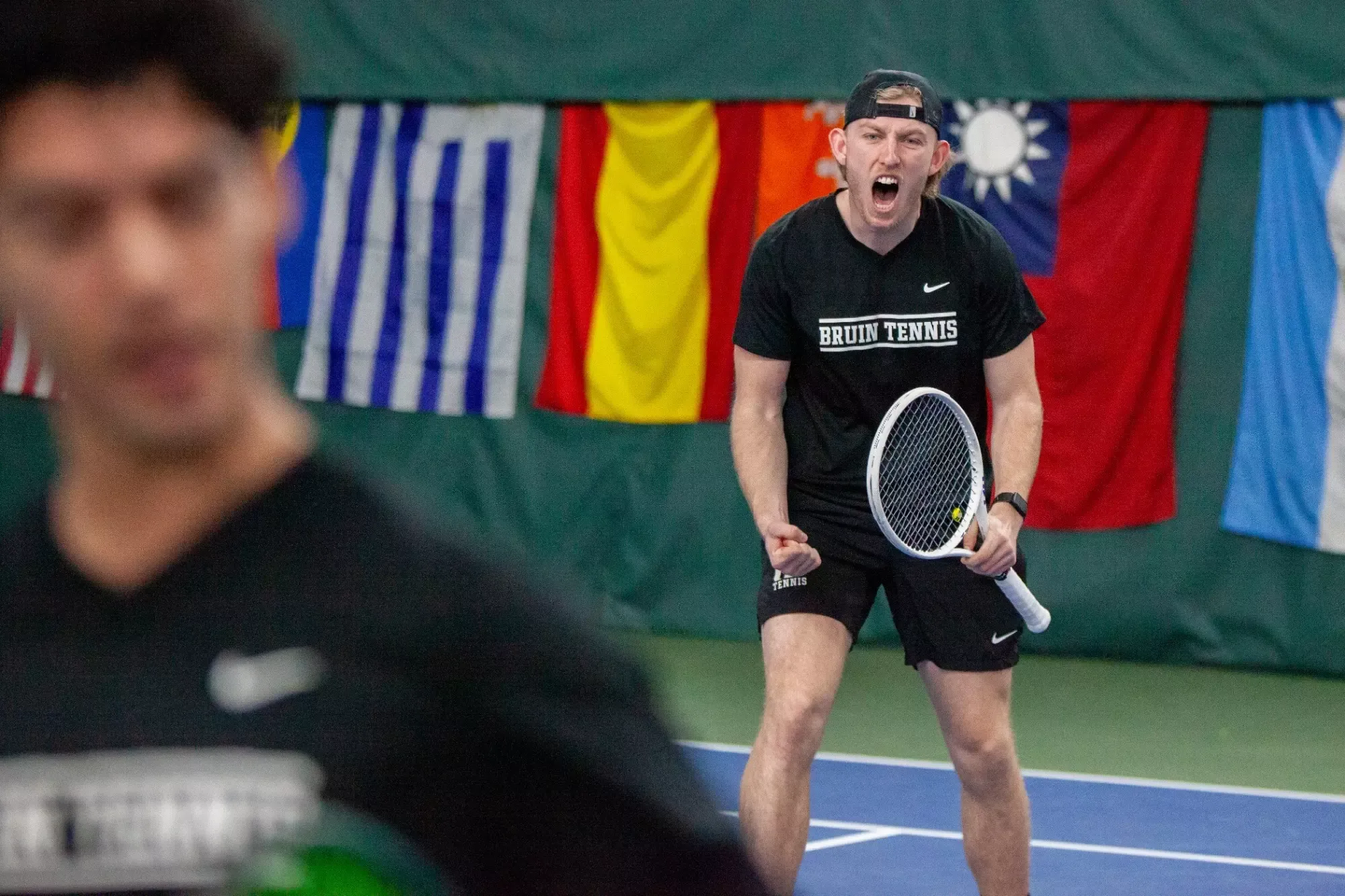 Player yelling after big play