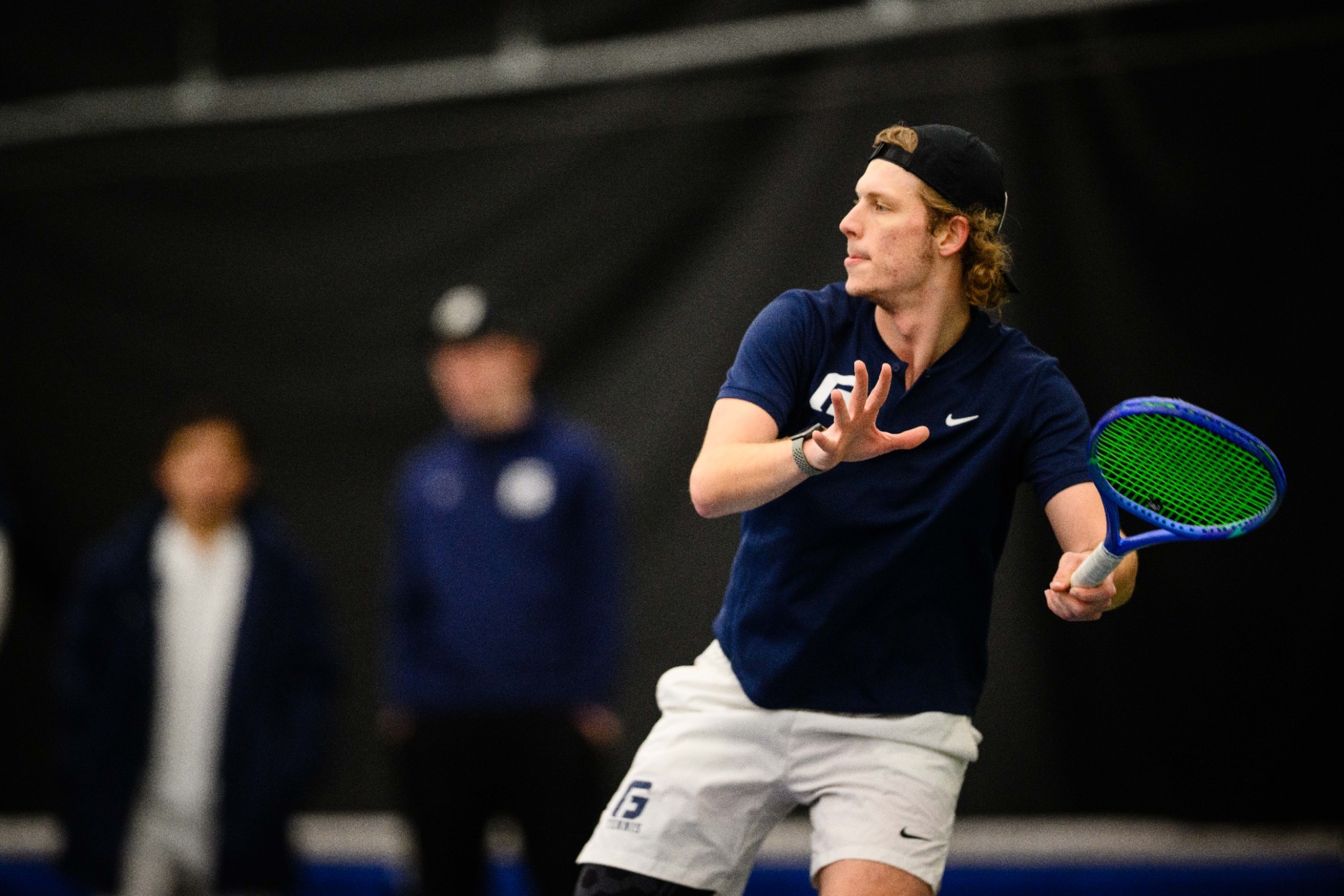 Joseph Vece ready to swing the racket
