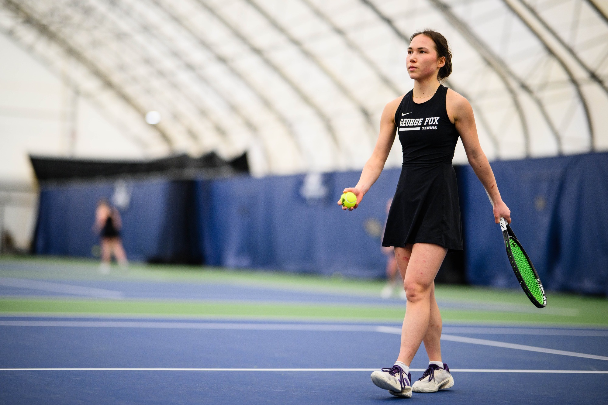 Sophie Denham with tennis ball