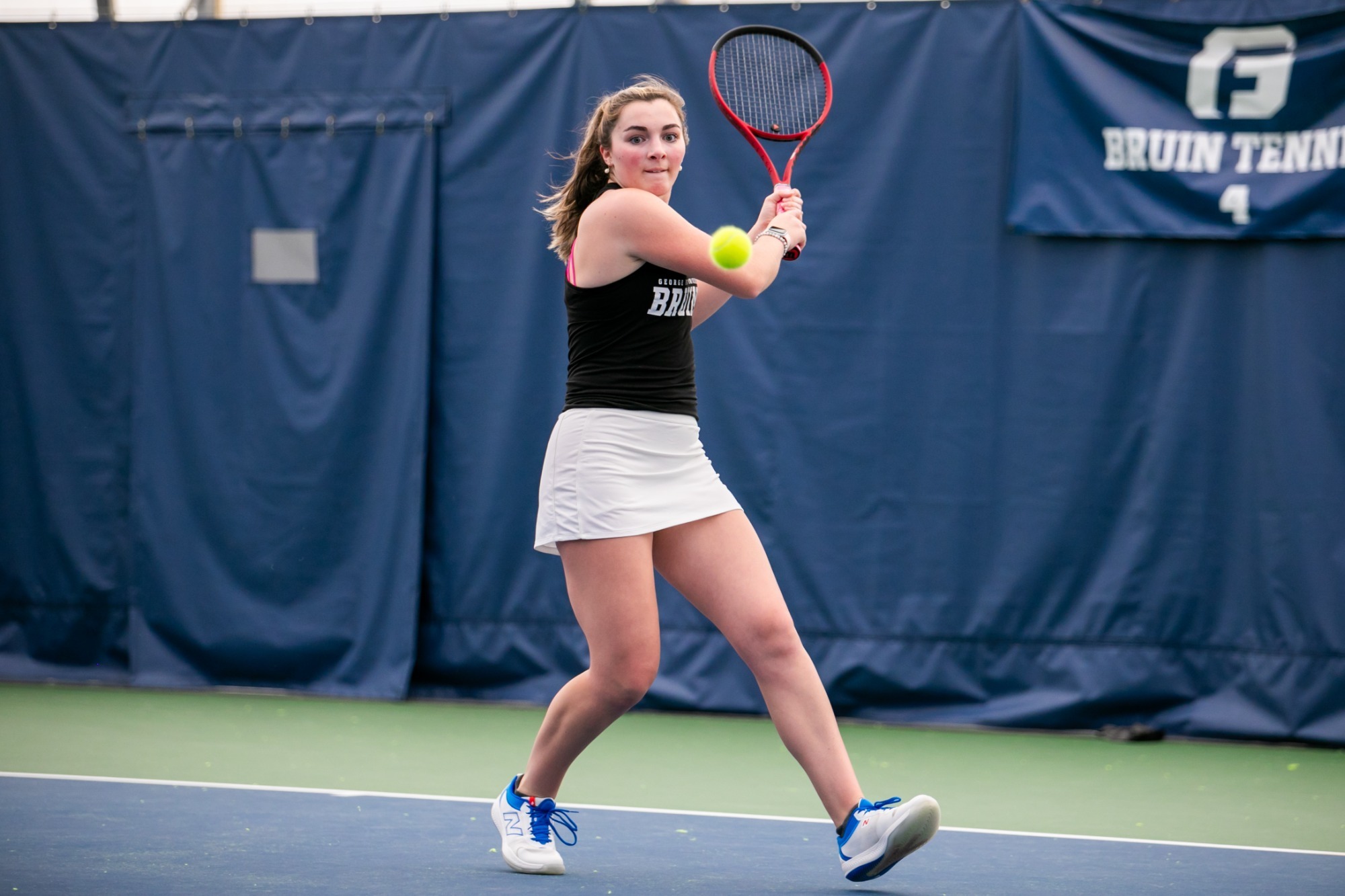 Riley Bobkiewicz in the middle of a swing