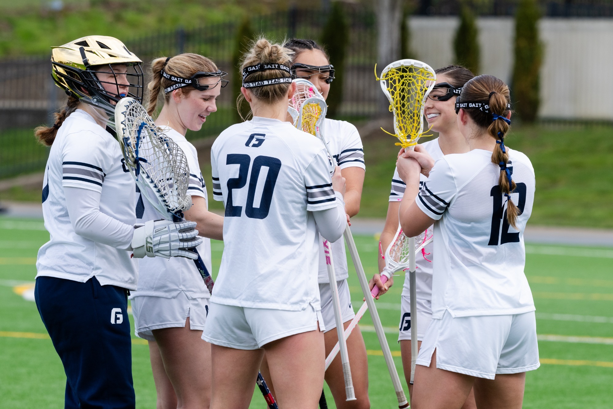 players huddled together