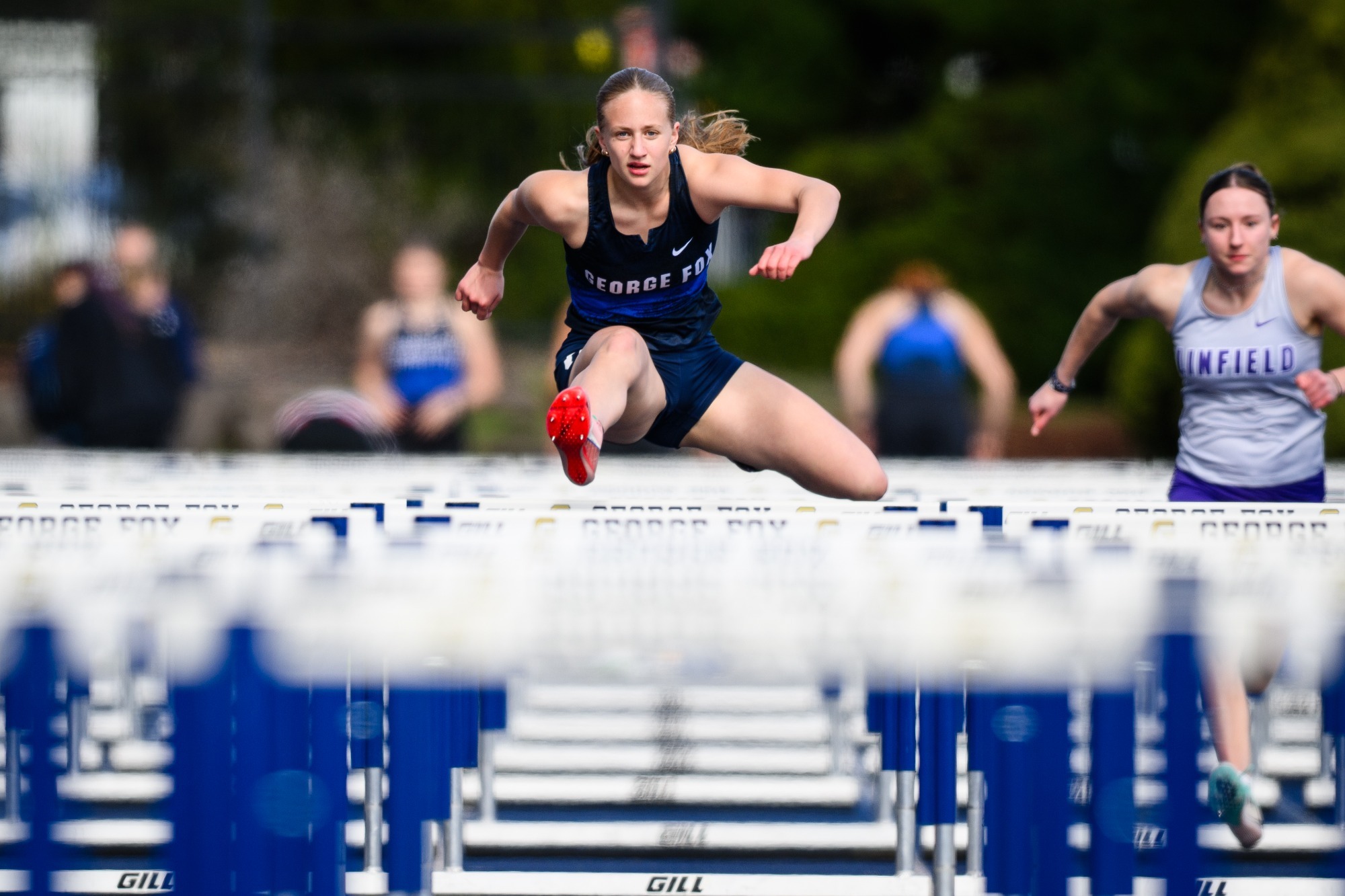 going over hurdle