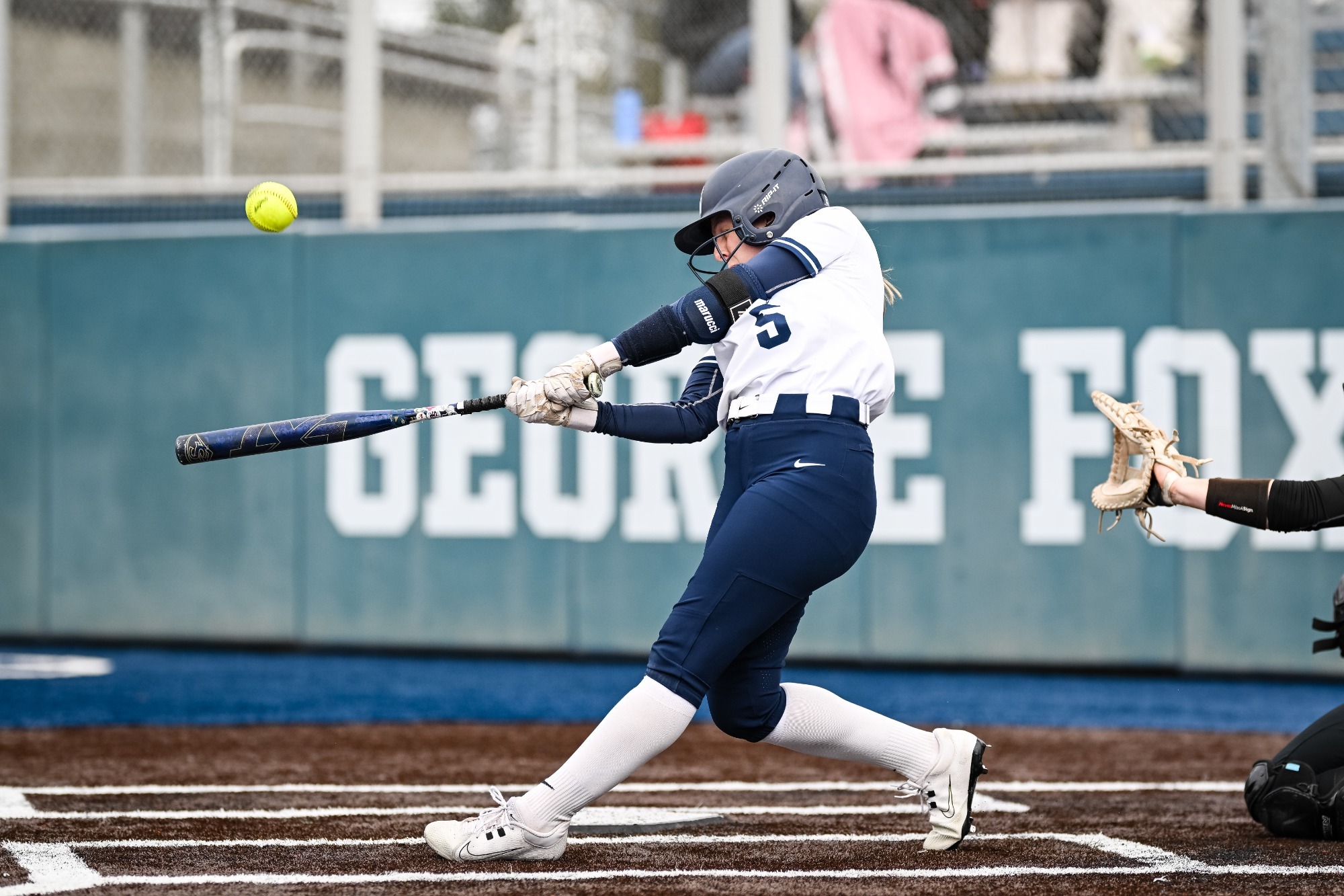 Kylie Harris hits ball