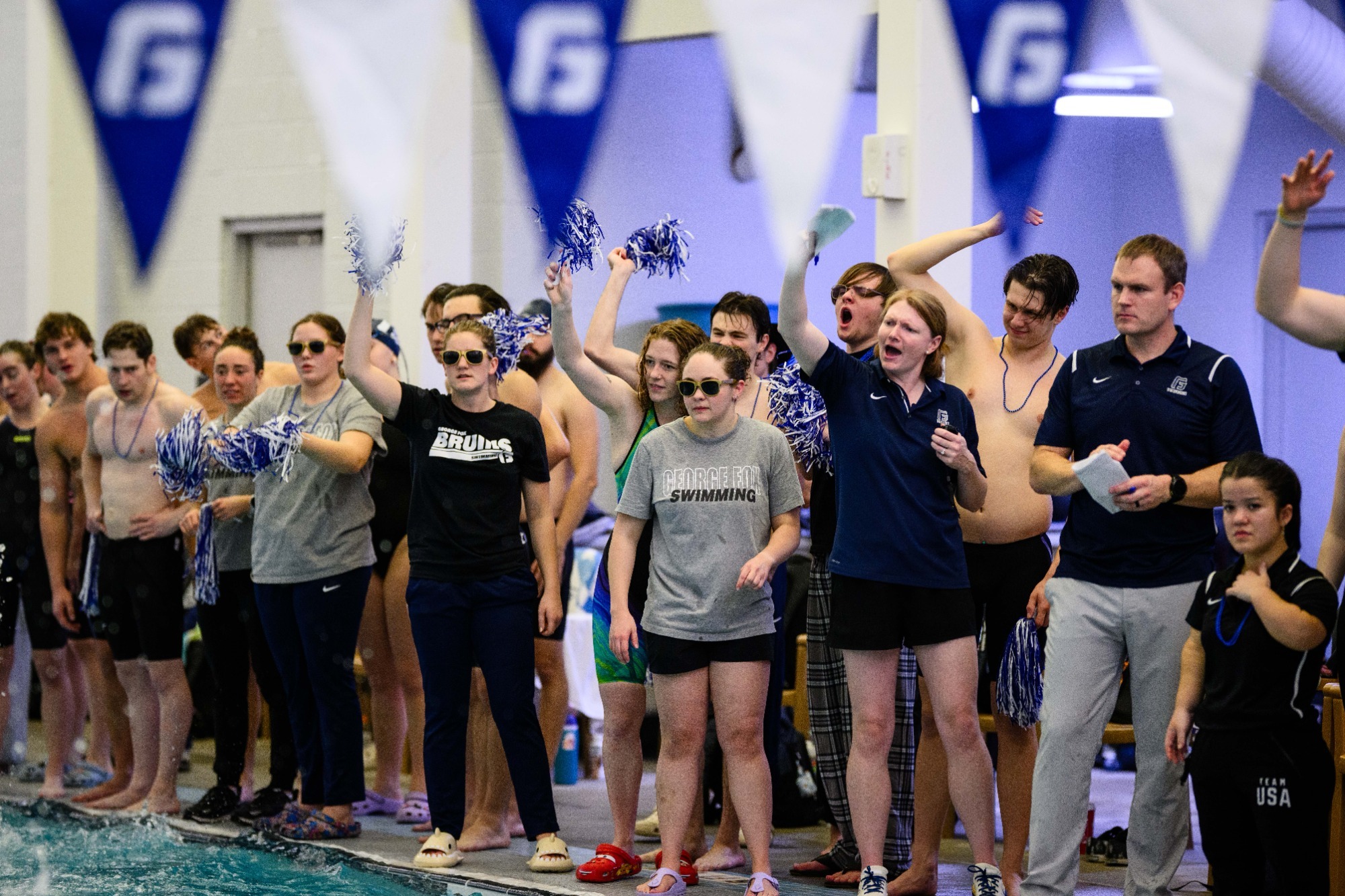 Group of George Fox swim members