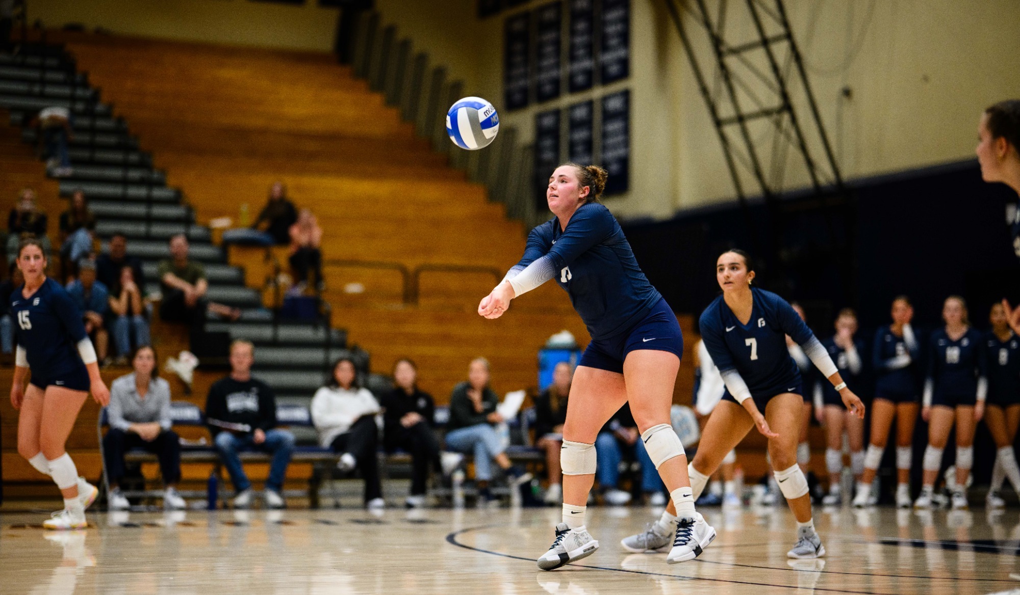 Gracie Bearden digging the ball