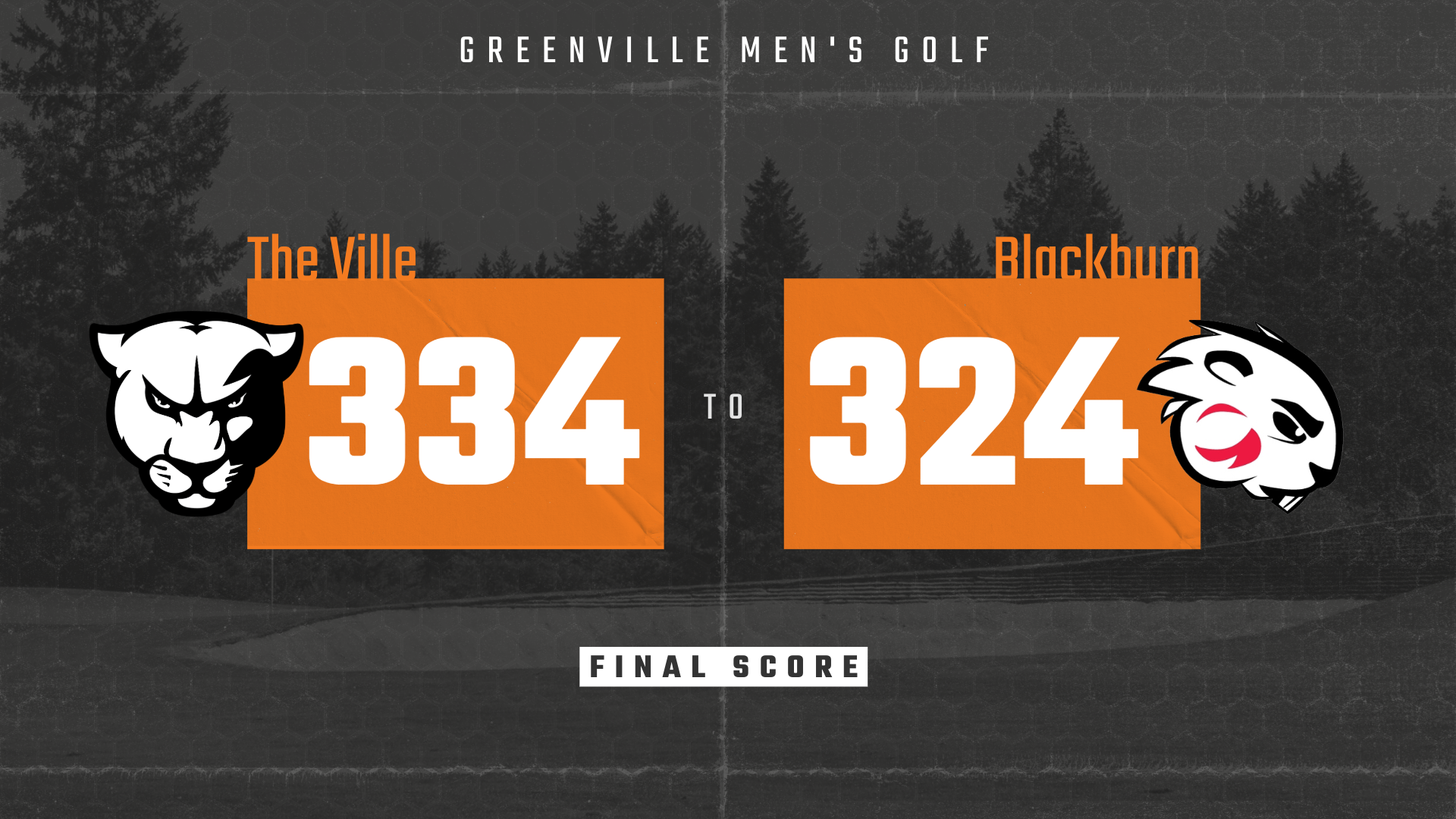 Graphic displaying final score