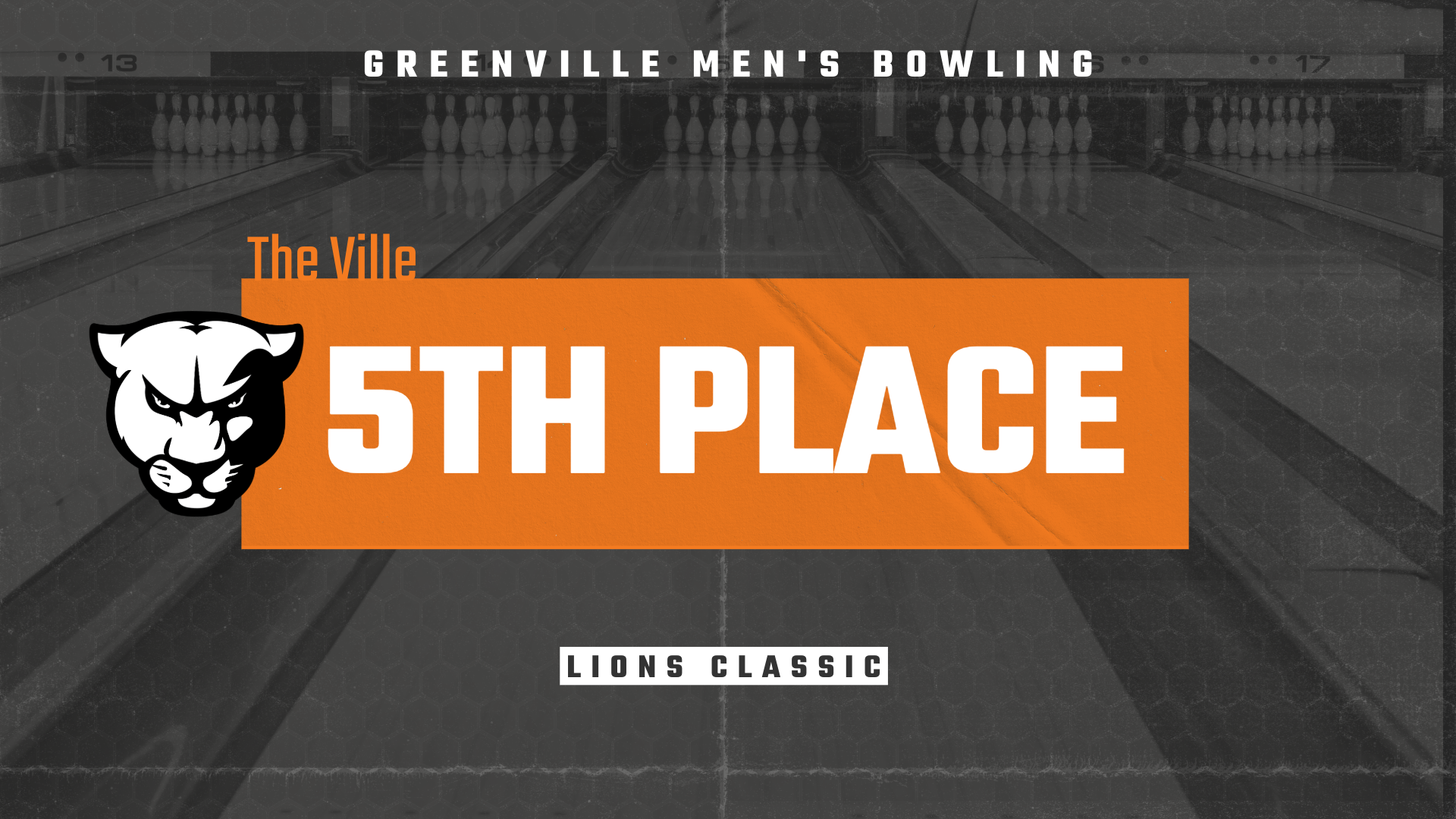 grey and orange graphic displaying 5th place