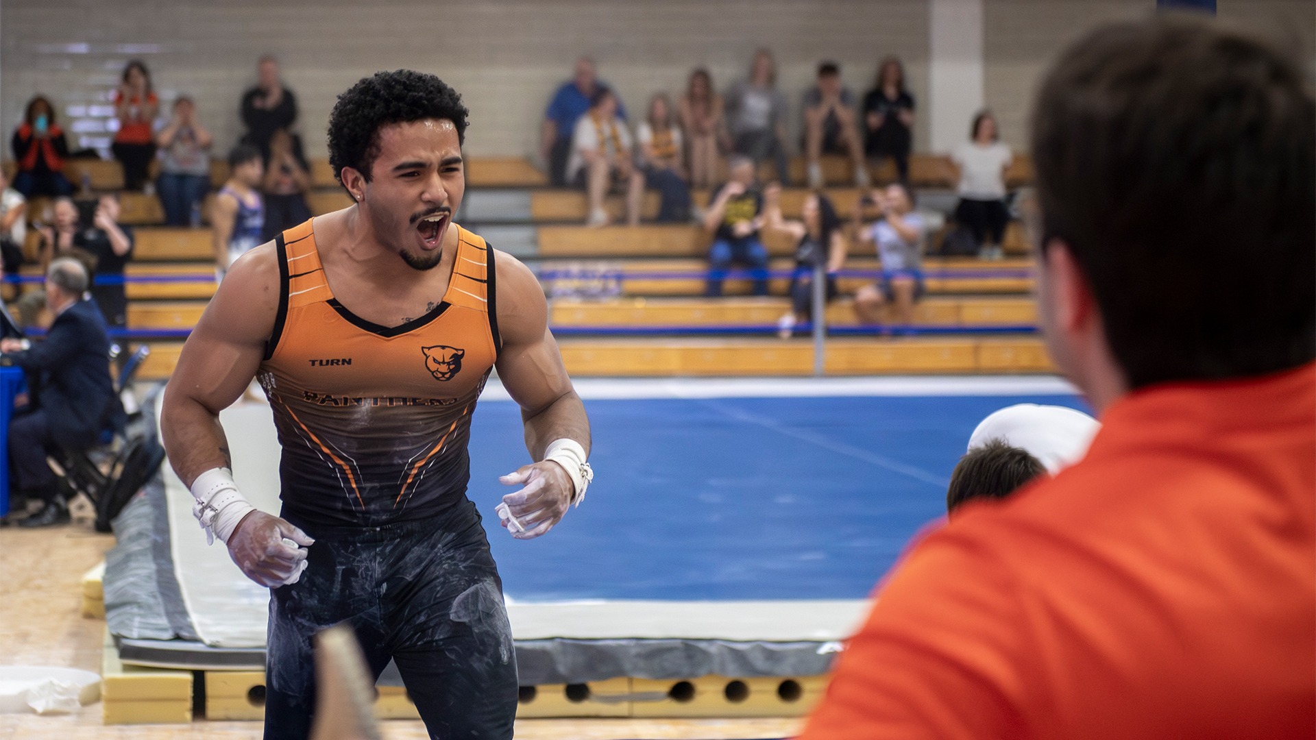 Cruz celebrating after landing