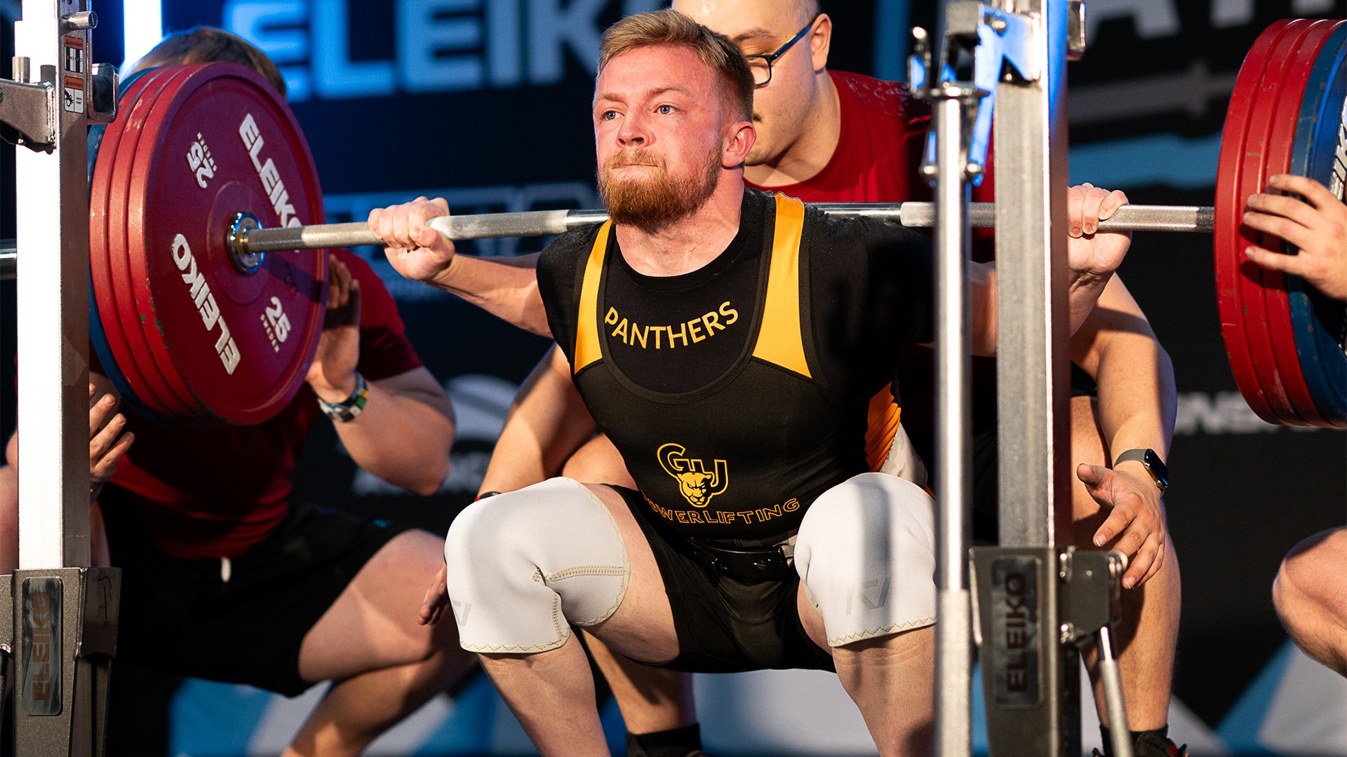 Quaid Schlanser squatting heavy weight