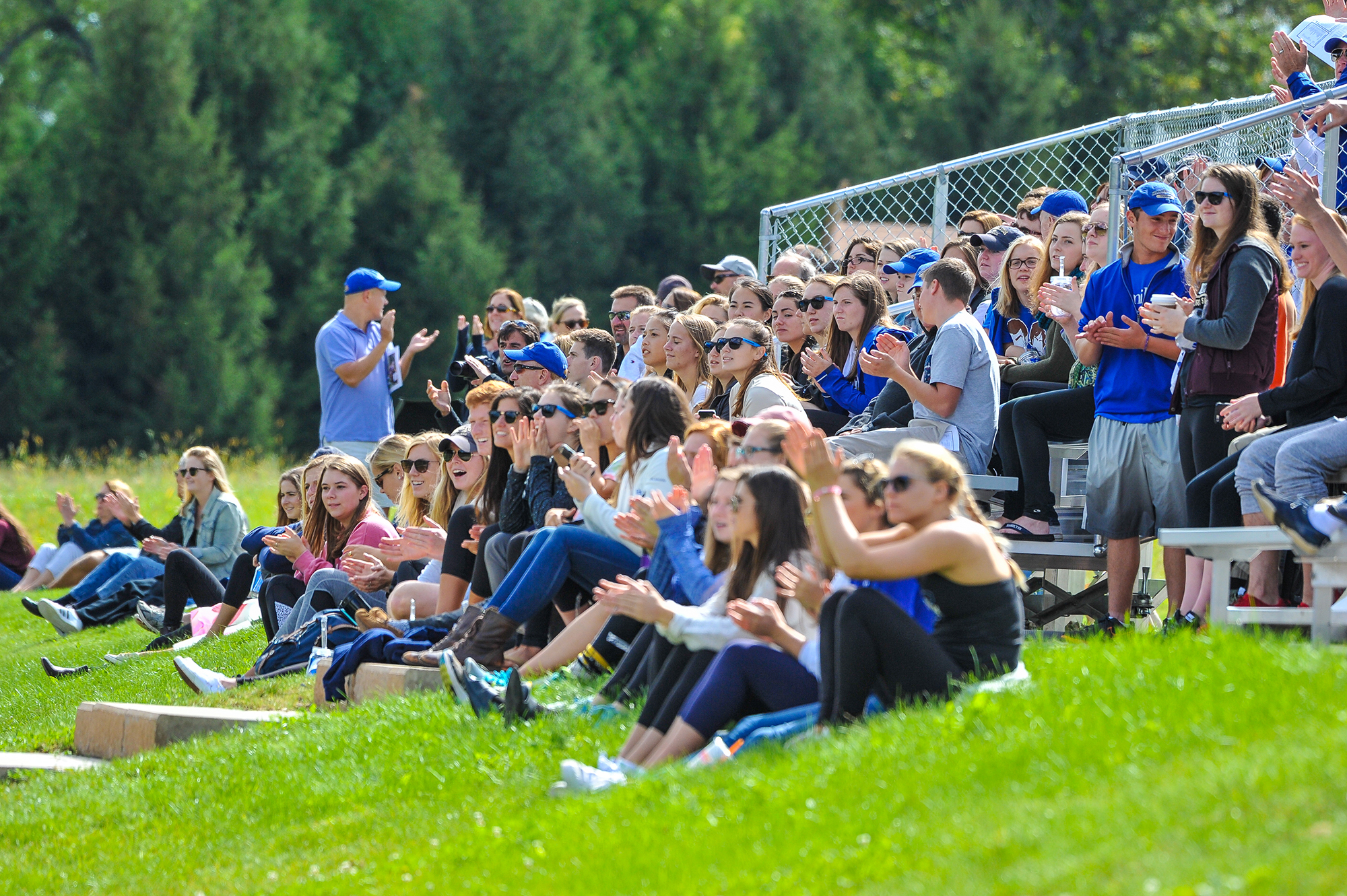 Field hockey fans enjoy a game at Goodfriend Field in September 2016