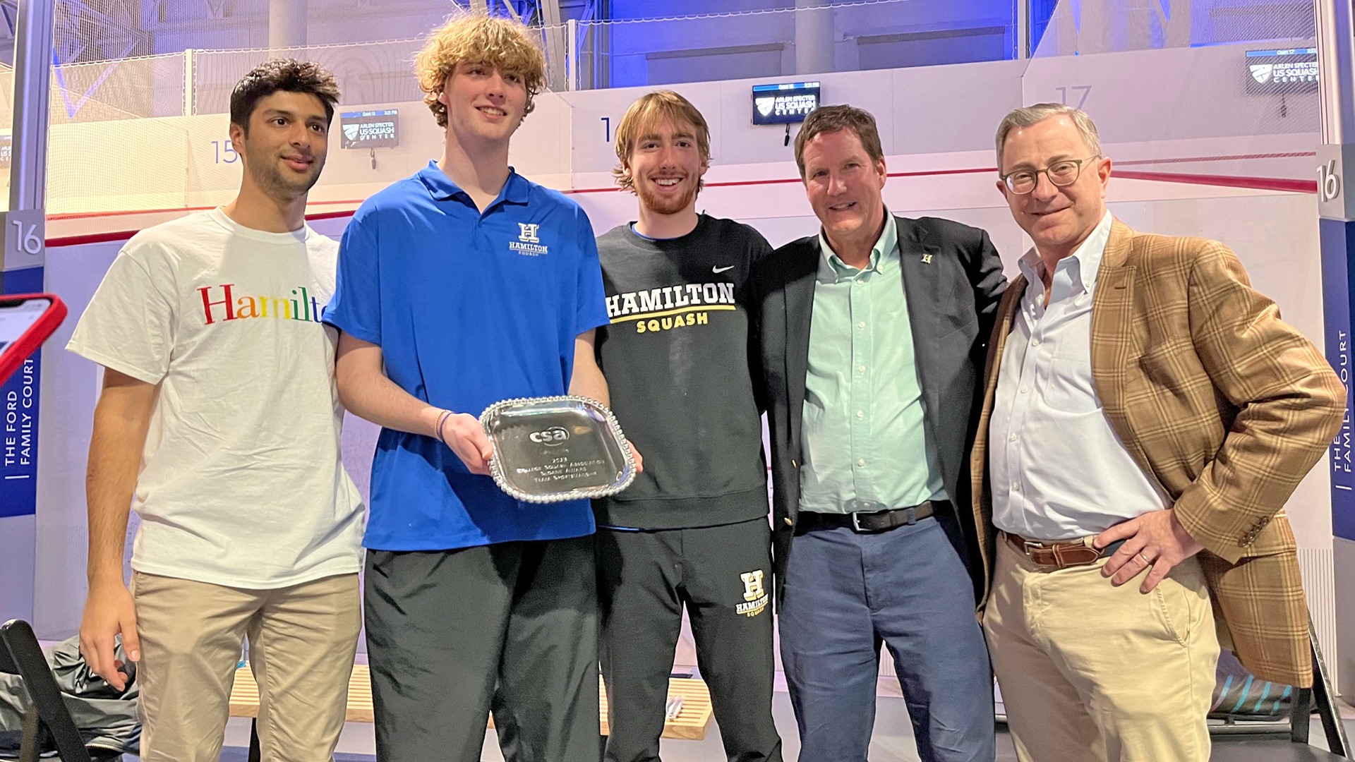 Men's squash honored for sportsmanship a third time Hamilton College