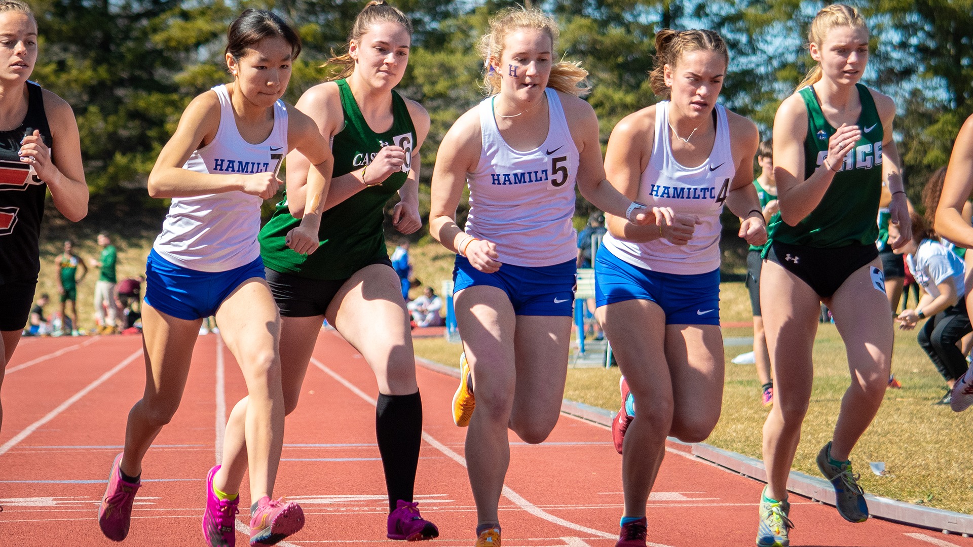 Women's track athletes win three events in Hamilton Invitational