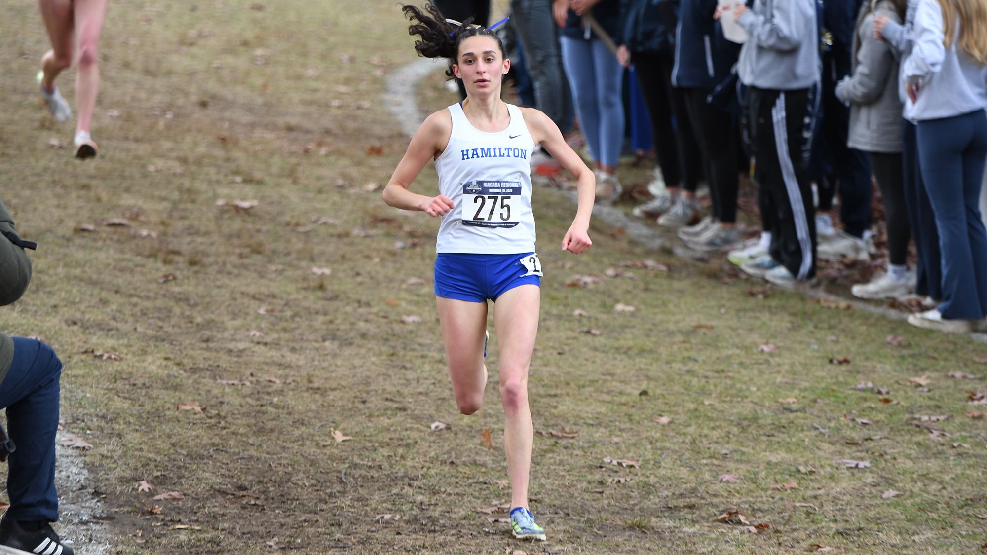Taylor Harris runs in the 2025 NCAA Niagara Regional Women's Cross Country Championship at Genesee Valley Park