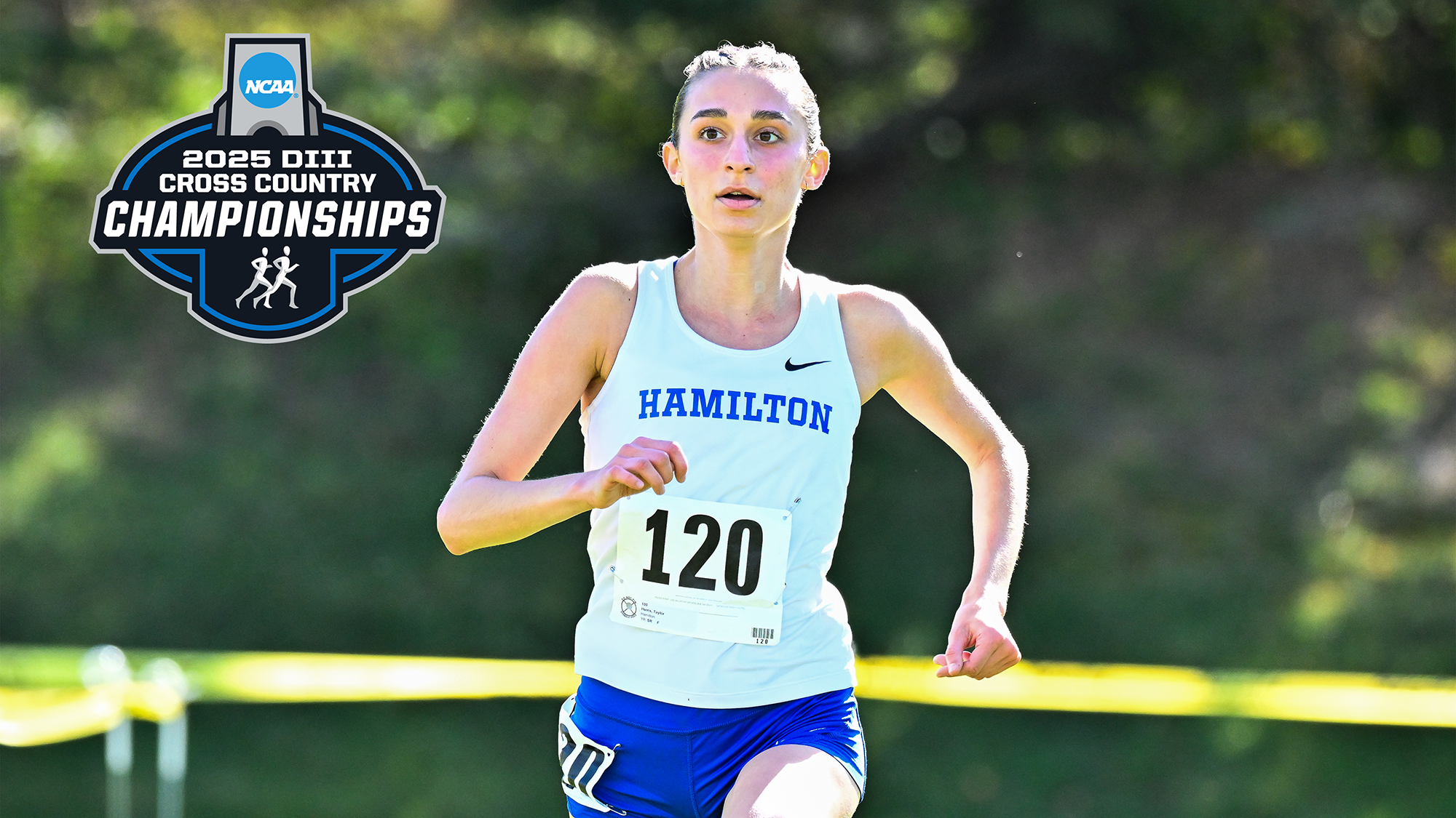 Taylor Harris approaches the finish line in the 2025 Hamilton Cross Country Invitational