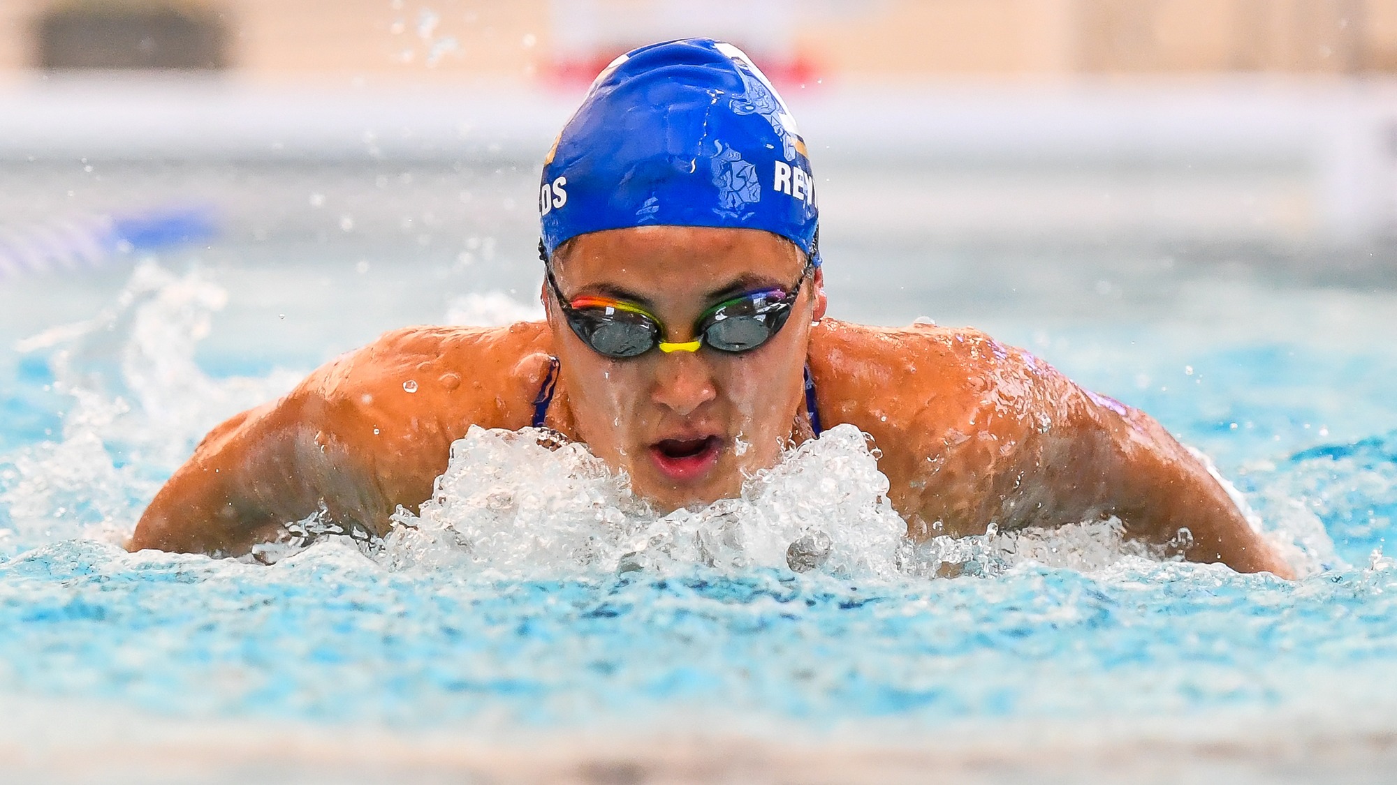 Zoe Reynolds swims the butterfly during practice in January 2025