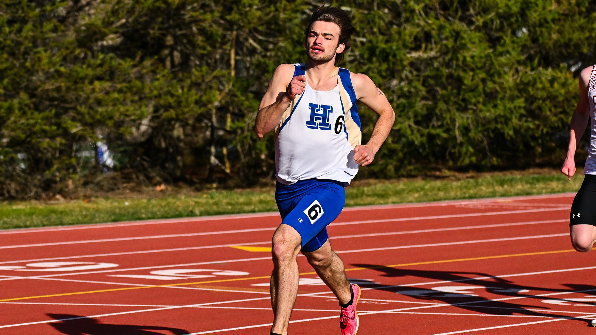 Hugh Williams runs in the 800 meters in the 2025 Hamilton Outdoor Invitational
