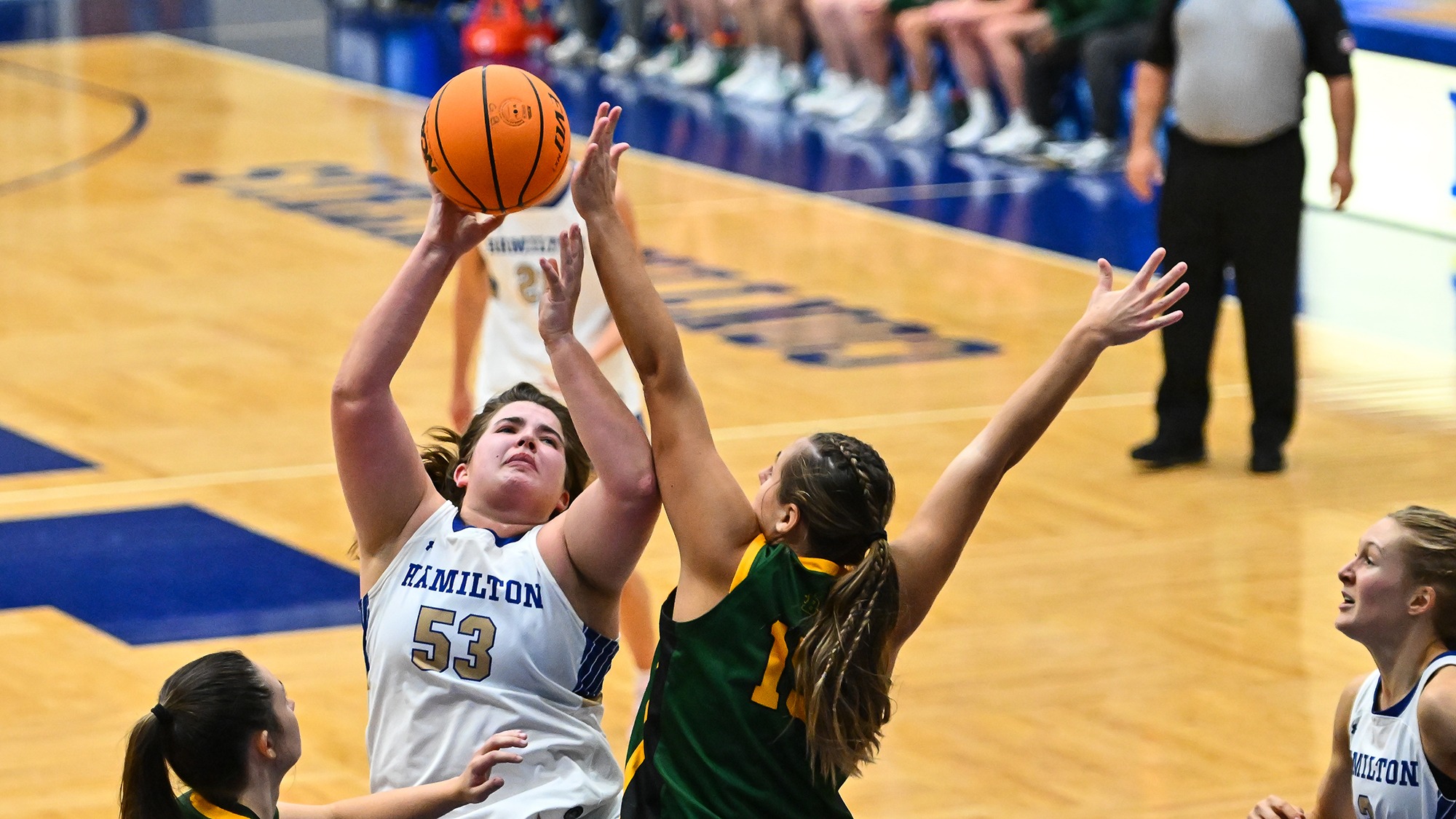 Taylor Lambo puts up a shot in the paint against SUNY Brockport in November 2025