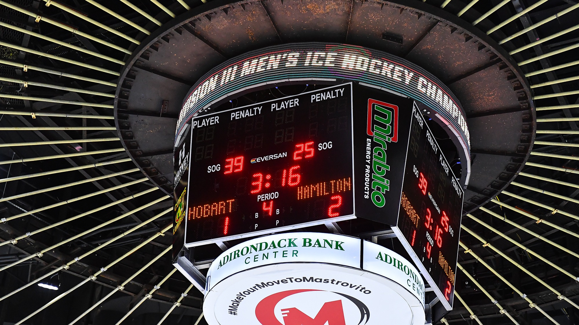 Team -, Celebration -3/29/26 6:22:26 PM NCAA Champshionships Men’s Hockey Final: #1 Hobart College v #6 Hamilton College in the Adirondack Bank Center at the Utica Memorial Auditorium in Utica, NYFinal (OT): Hobart 1    Hamilton 2Photo by Josh McKee