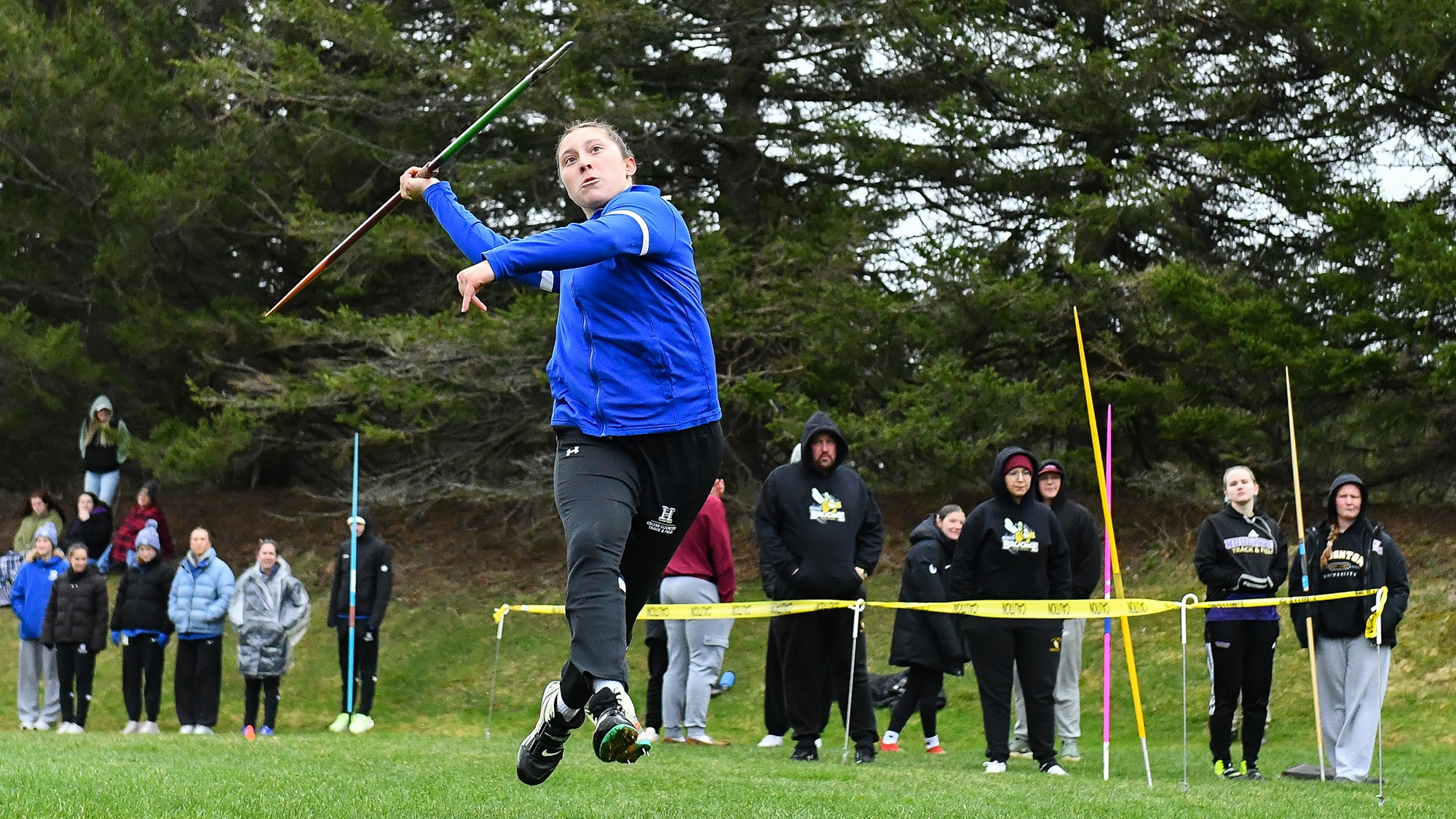 Dana Schwartz gets ready to release the javelin during the 2026 Hamilton Outdoor Track and Field Invitational
