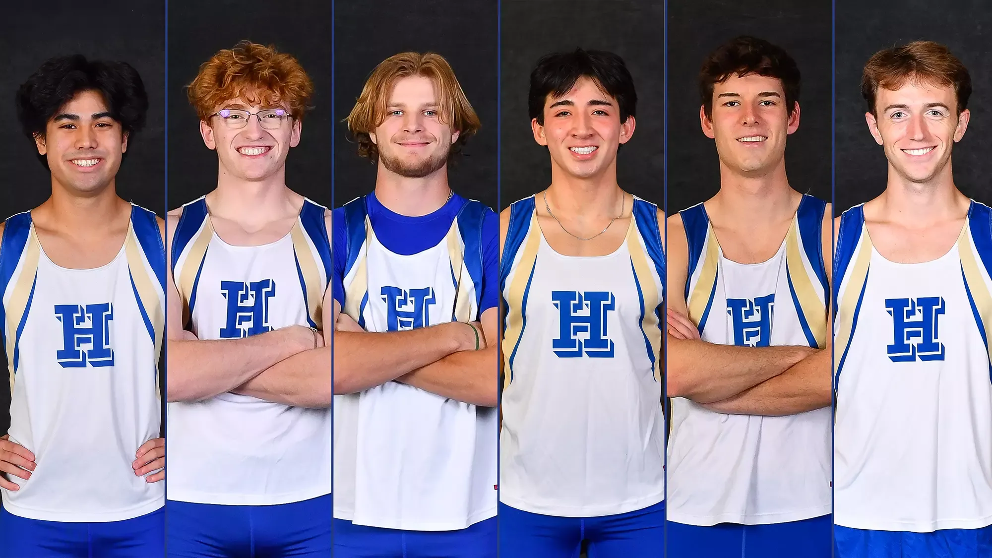 Six members of the Men's Track and Field team that earned 2026 all-region outdoor honors