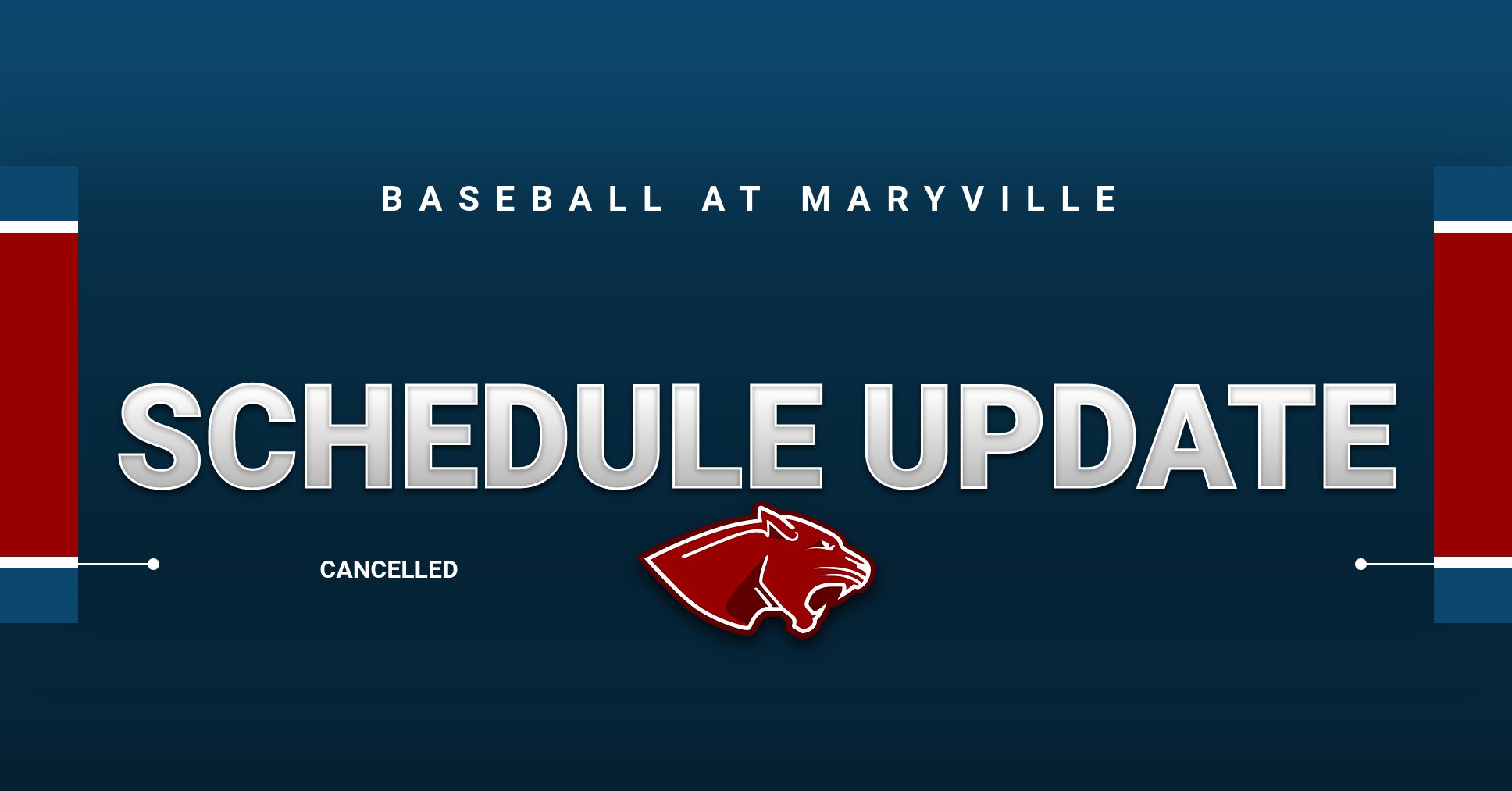 SCHEDULE UPDATE Due to field conditions the Baseball contest at