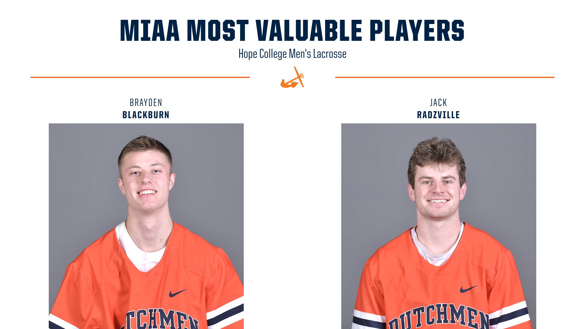 Men's Lacrosse Claims 11 AllMIAA Honors, Sweeps MVP Awards Hope College