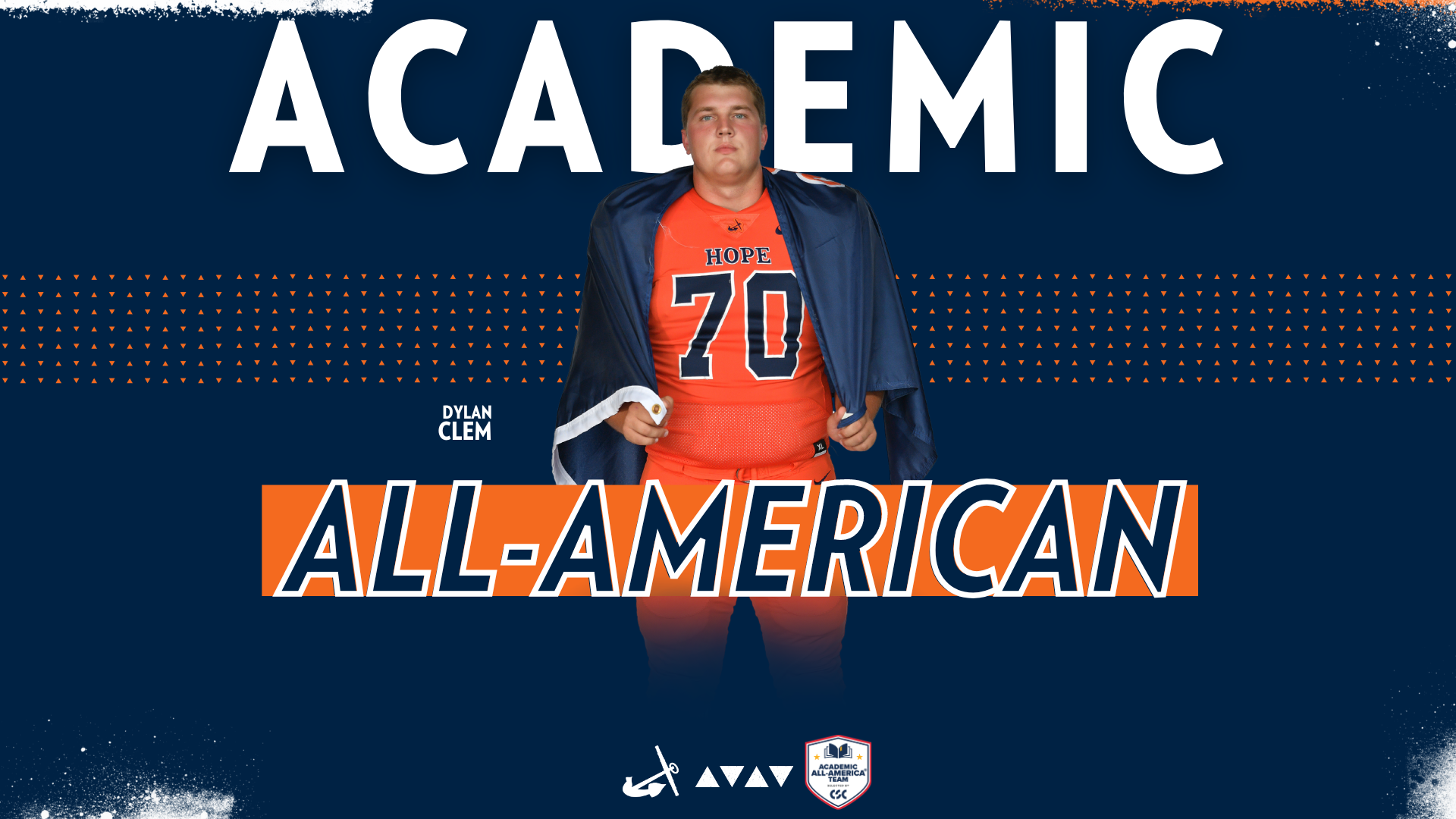 Dylan Clem Voted to Academic AllAmerica® Football First Team Hope