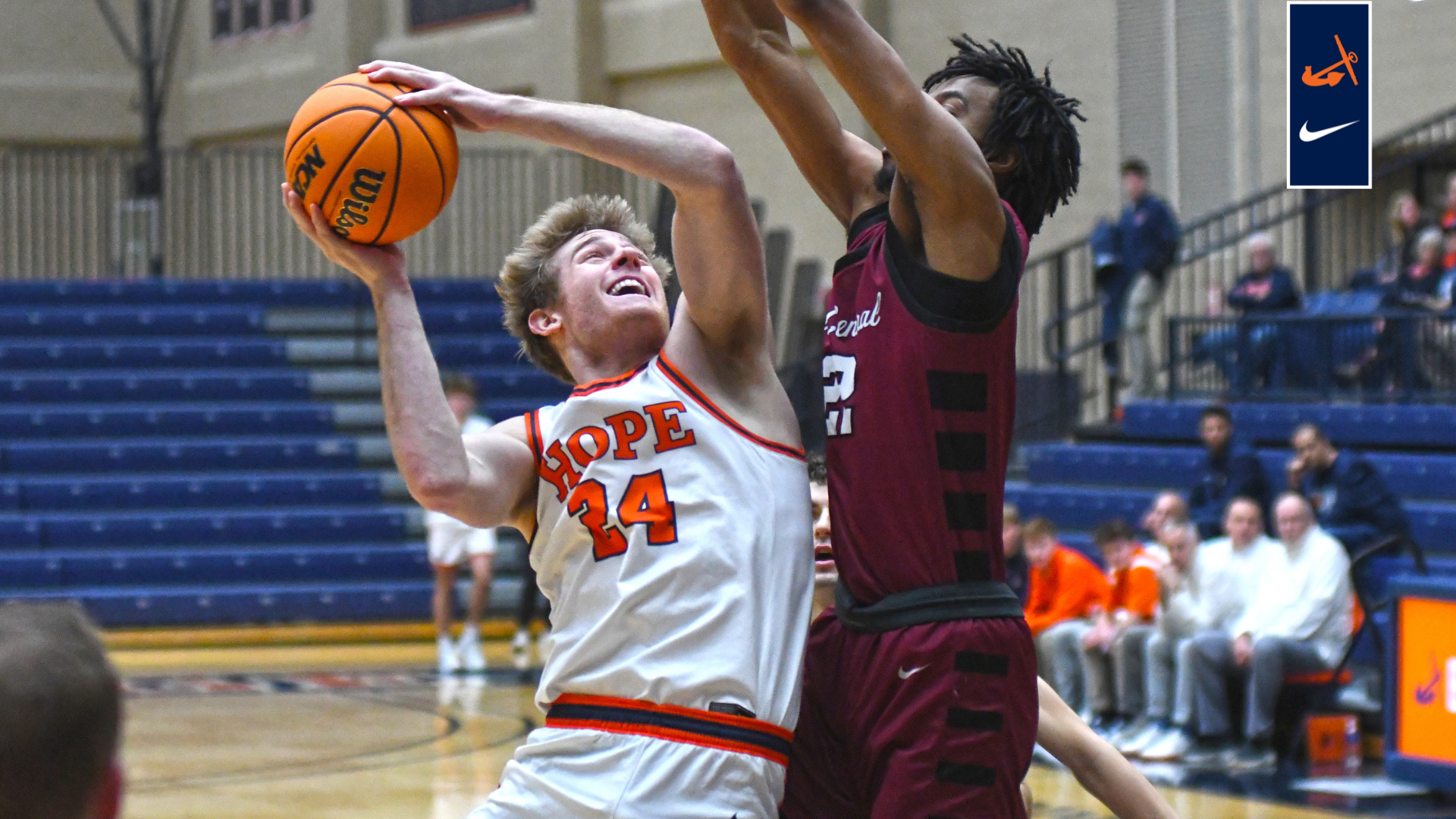 Parker Hovey attempts a shot