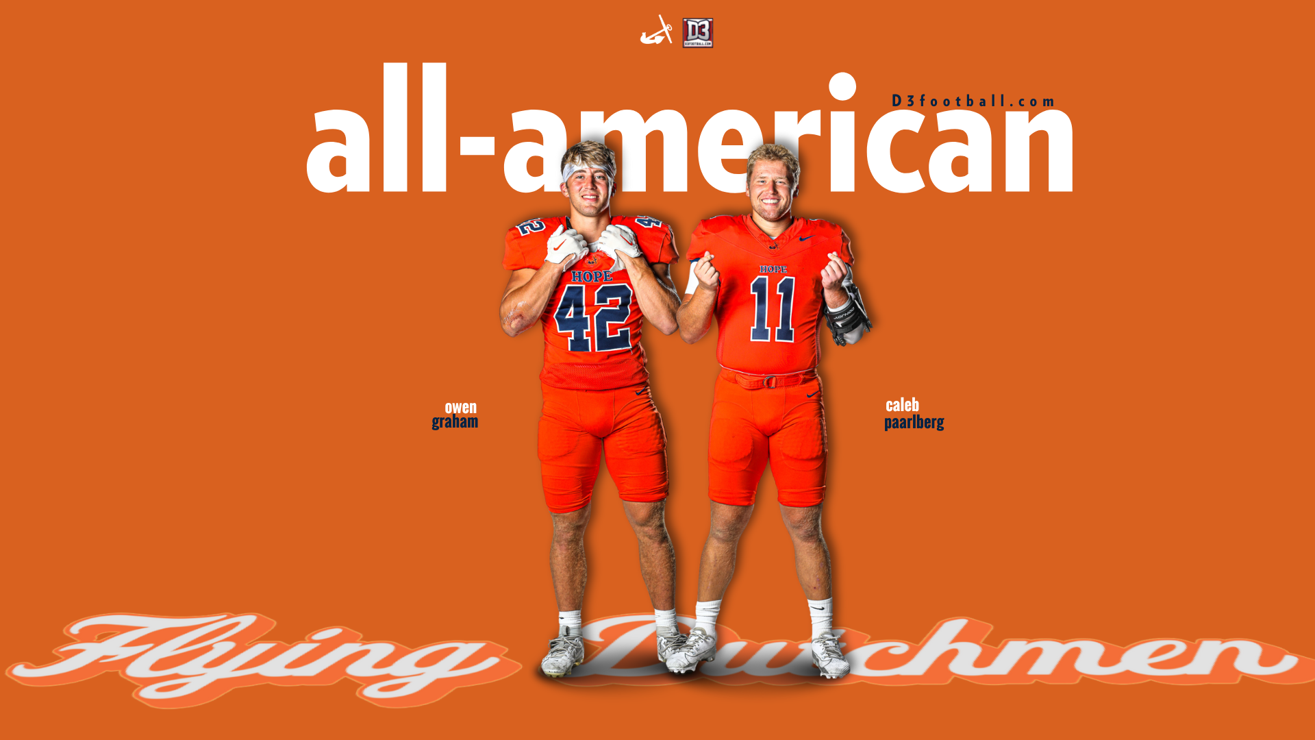 Owen Graham and Caleb Paarlberg pose for portraits.