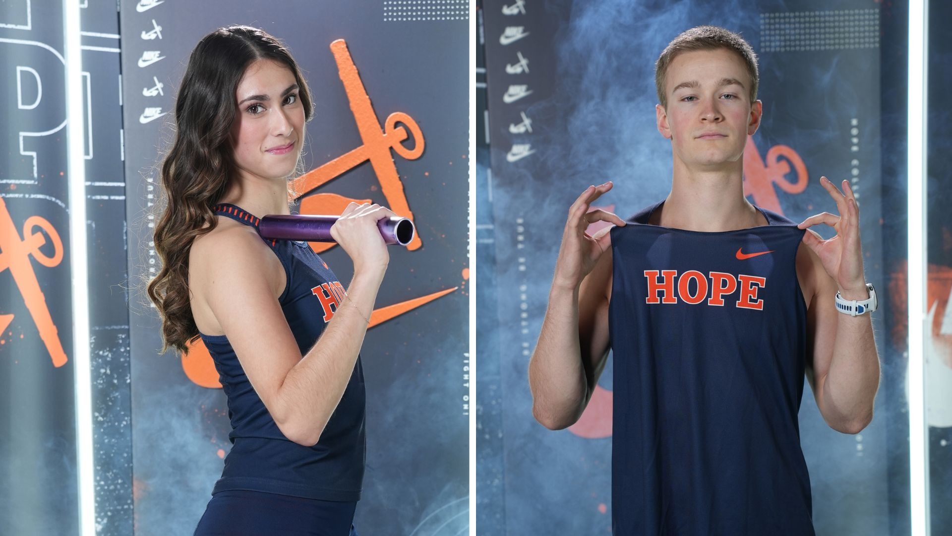 Sofia Fisher and Erickson Kunzler pose for portraits.