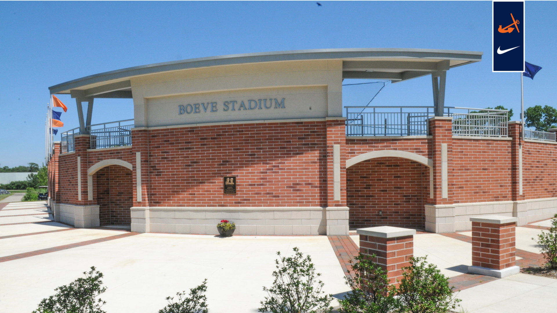 VIew of Boeve Baseball Stadium entrance.