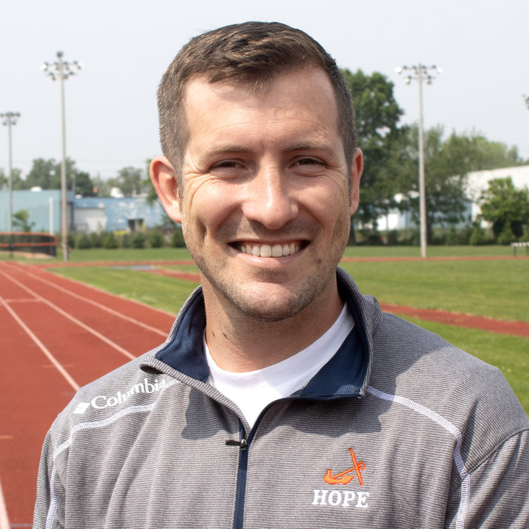 Jordan Bartolazzi poses for a portrait at Brewer Track.