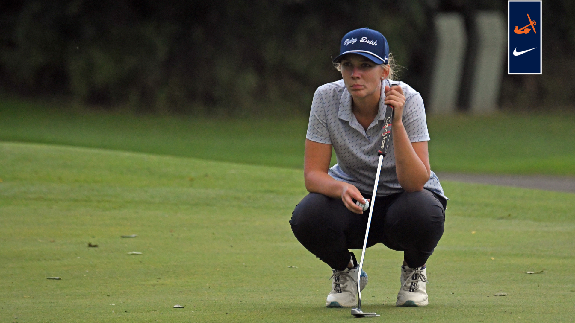 Jaiden Winters scopes out a putt