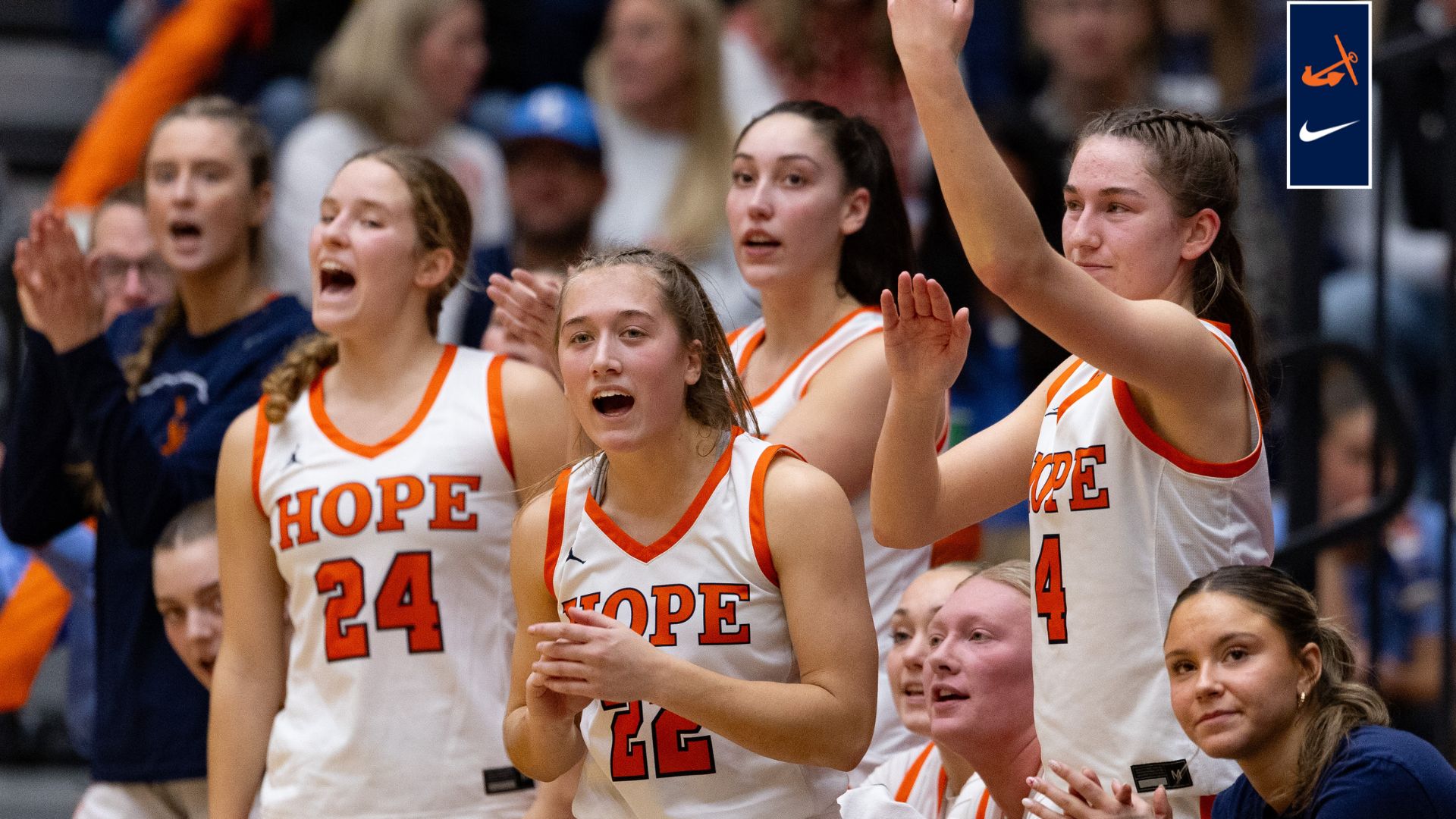 The Hope bench erupts in cheers.