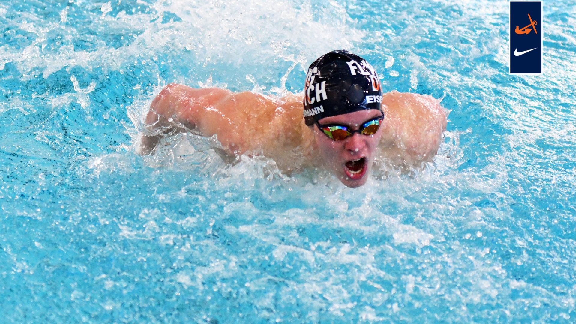 Graham Eisenmann swims vs. Chicago.