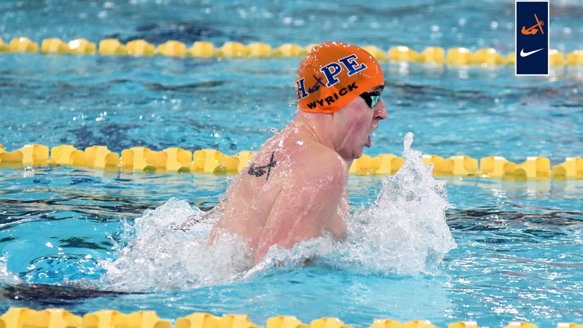Luke Wyrick swims the breaststroke