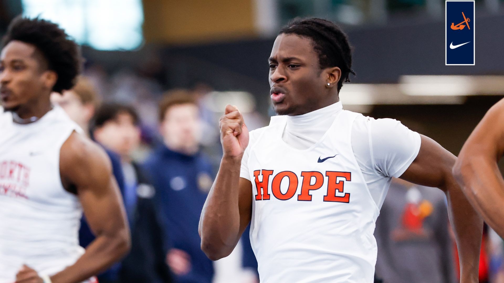 Maurice Streeter sprits toward the finish line.