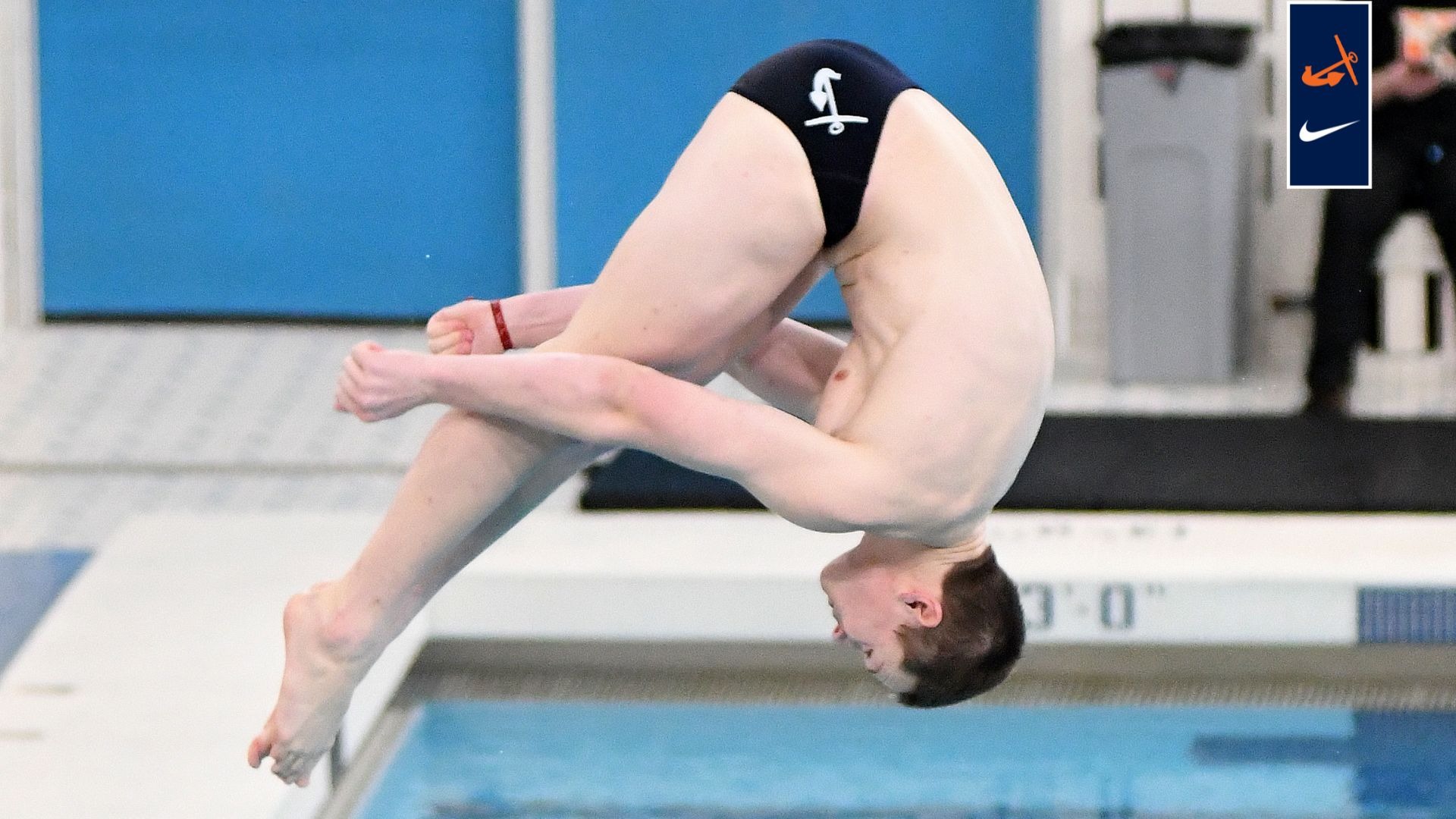 Diver Finn Sanders does a front tuck.