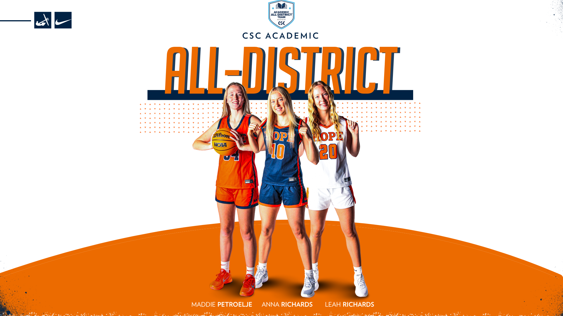 Maddie Petroelje, Anna Richards and Leah Richards pose for portraits.