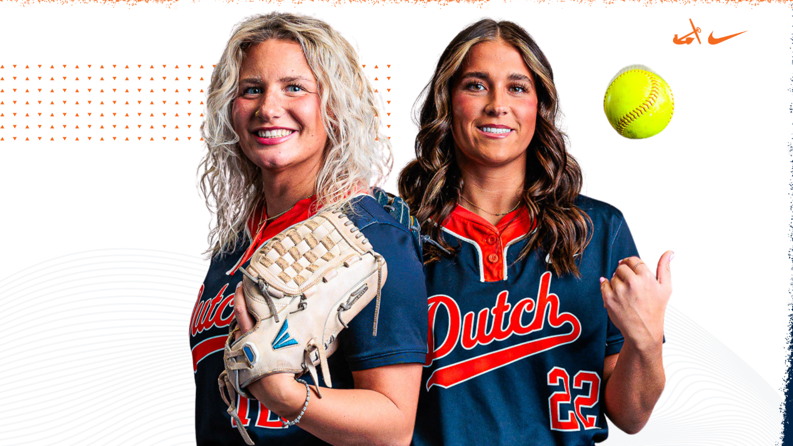 Gianna Kerschbaum and Hailey Mellec pose for a portrait