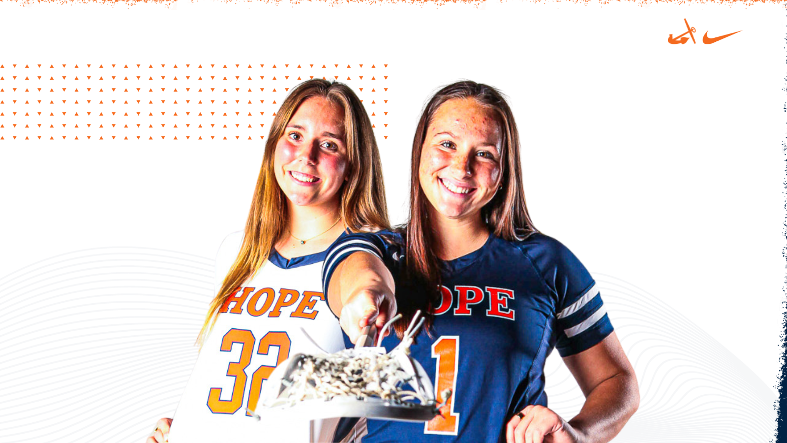 Julia Brown and Sydney LaPrairie pose for a portrait