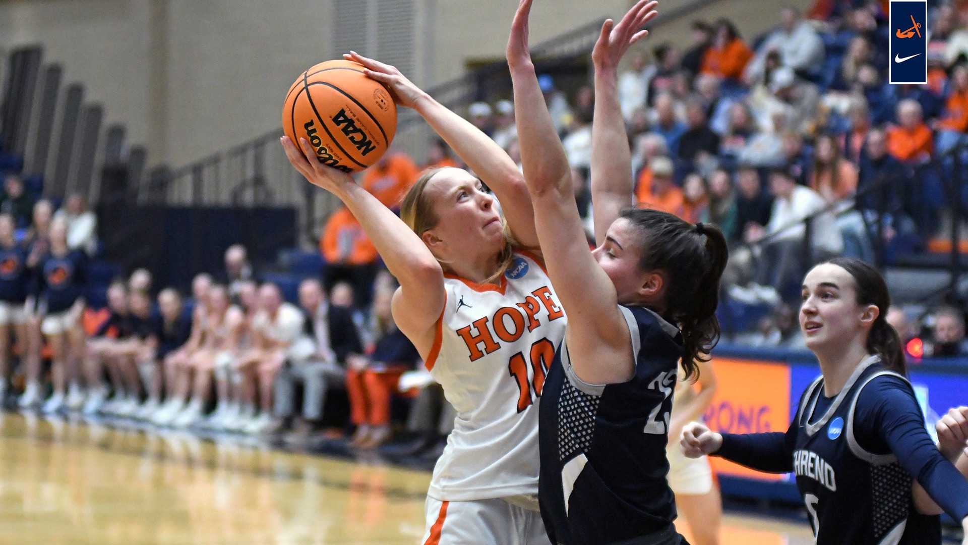 Anna Richards shoots a contested jumper.