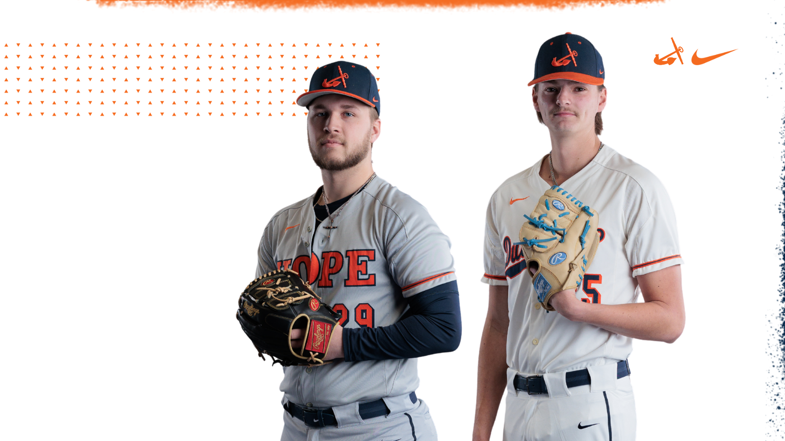 Josiah Long and Nic Bender pose for portraits.