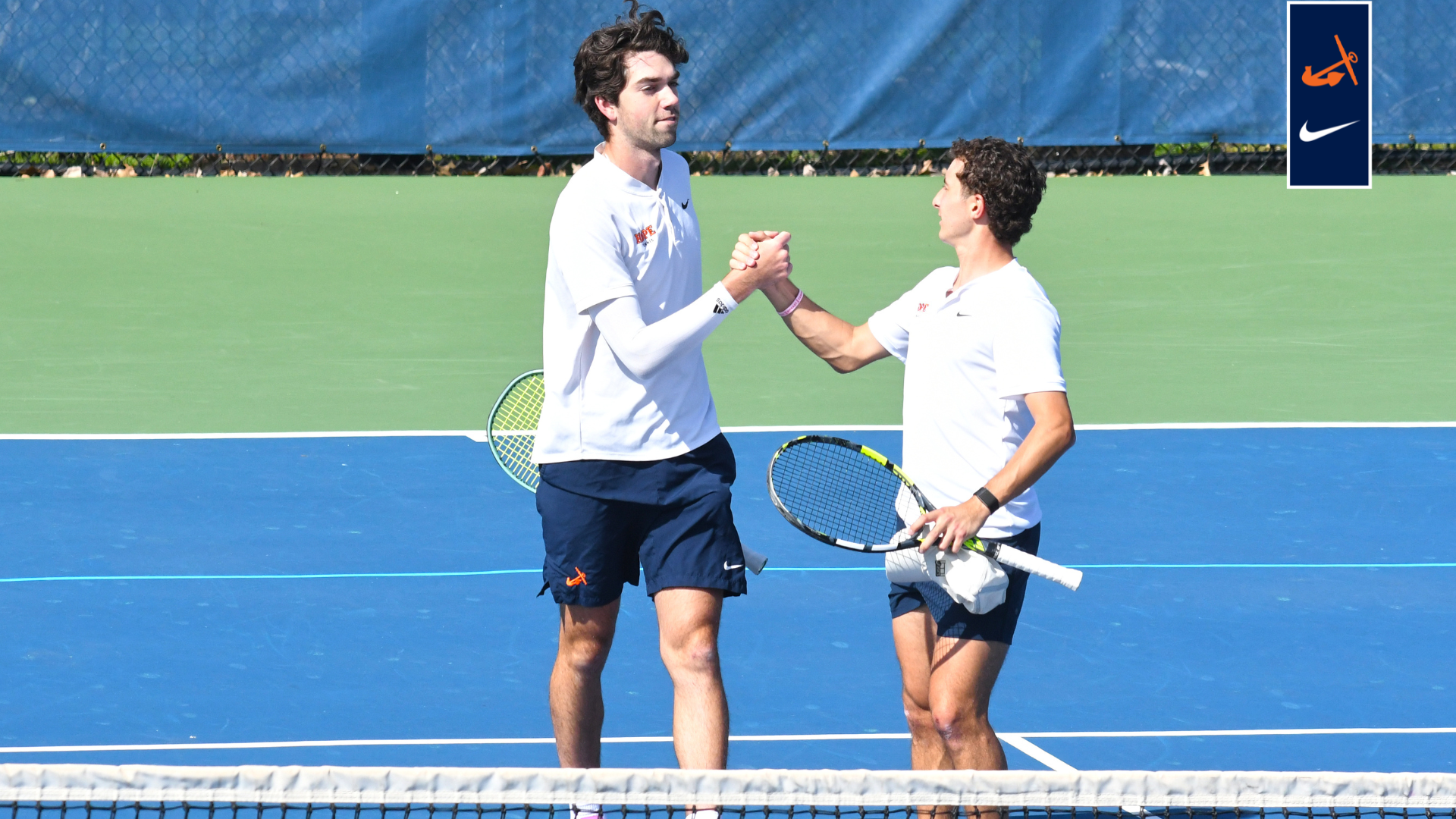 Ned Curley and Owen Jackson high-five